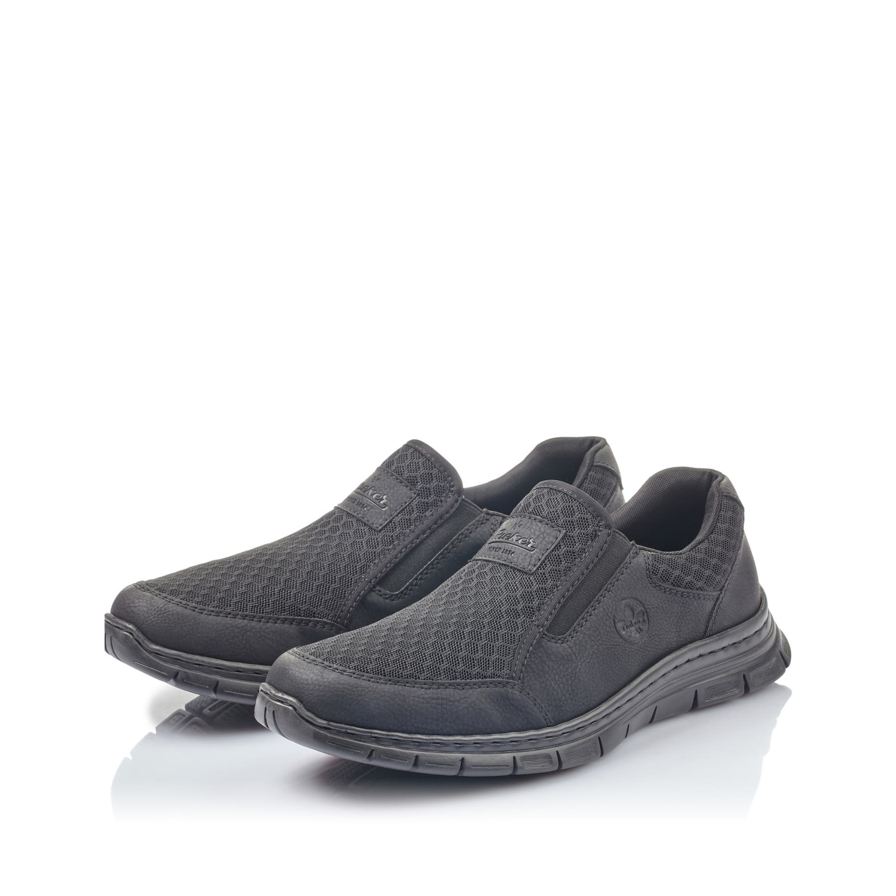 Rieker Herren Slipper tiefschwarz
