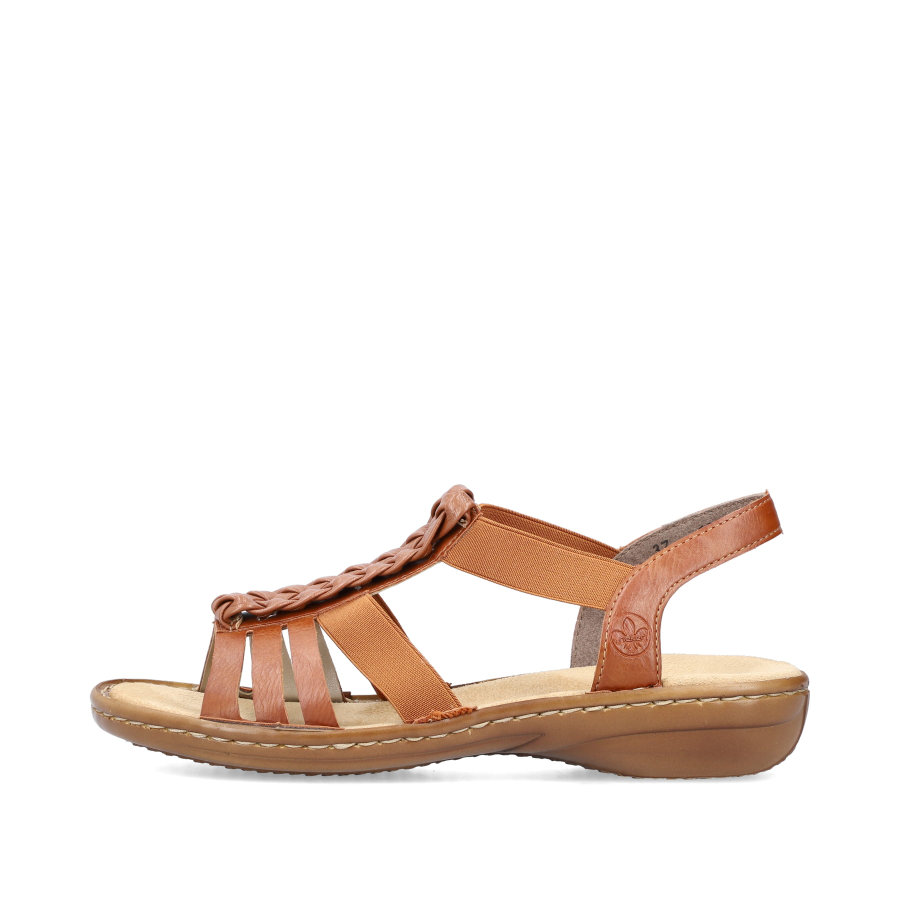 Rieker Damen Riemchensandalen karamellbraun