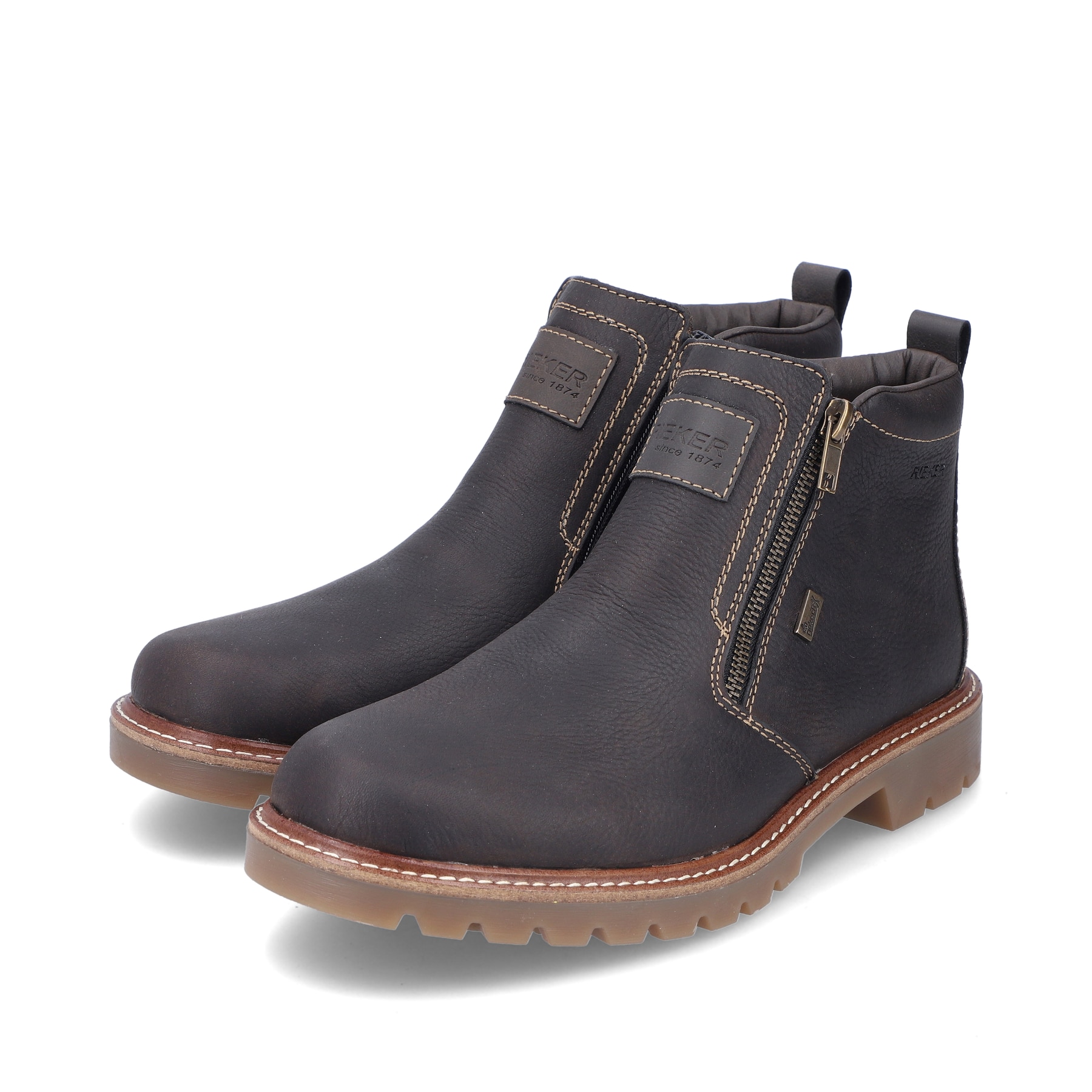 Rieker Herren Kurzstiefel schwarzbraun