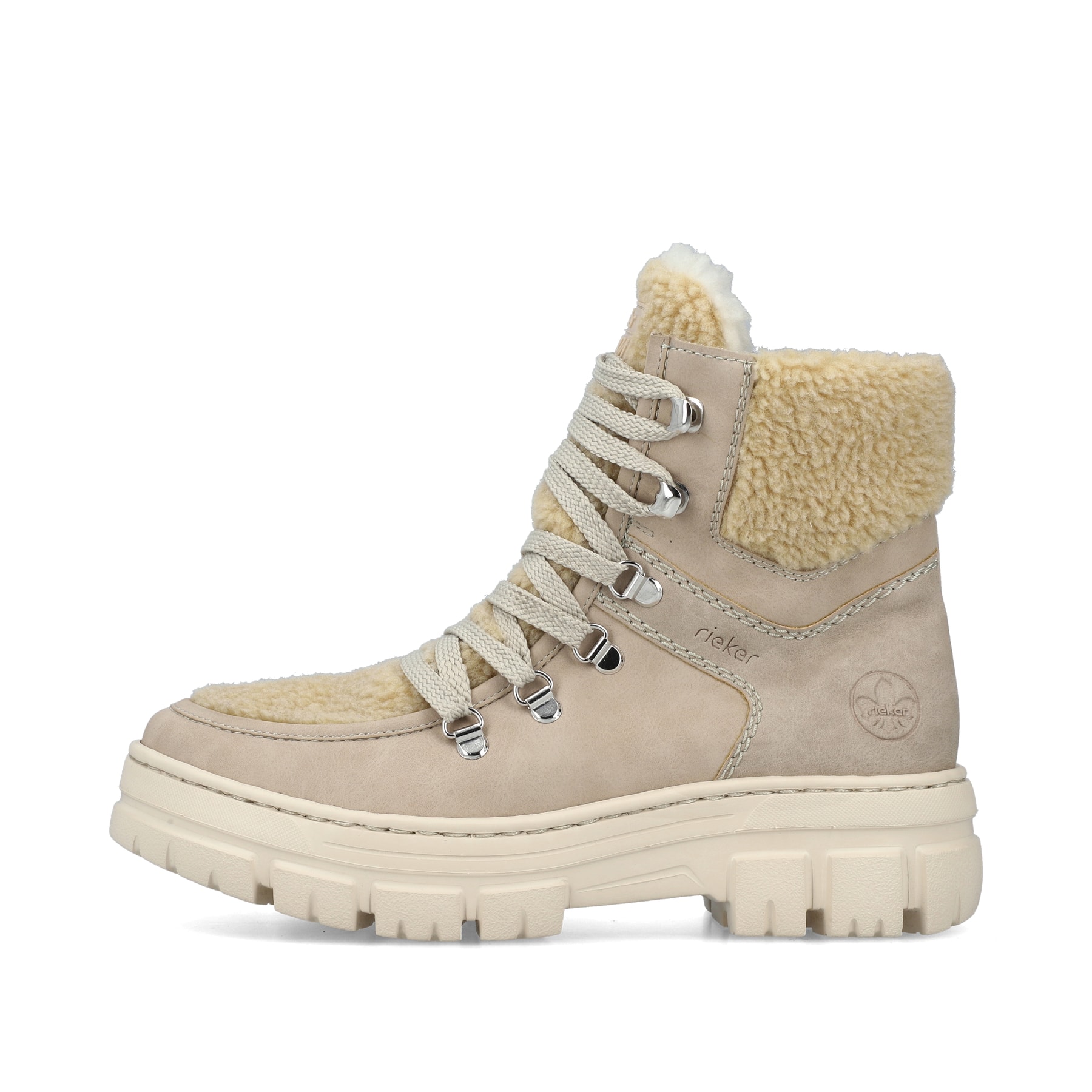Rieker Damen Schnürstiefel sandbeige