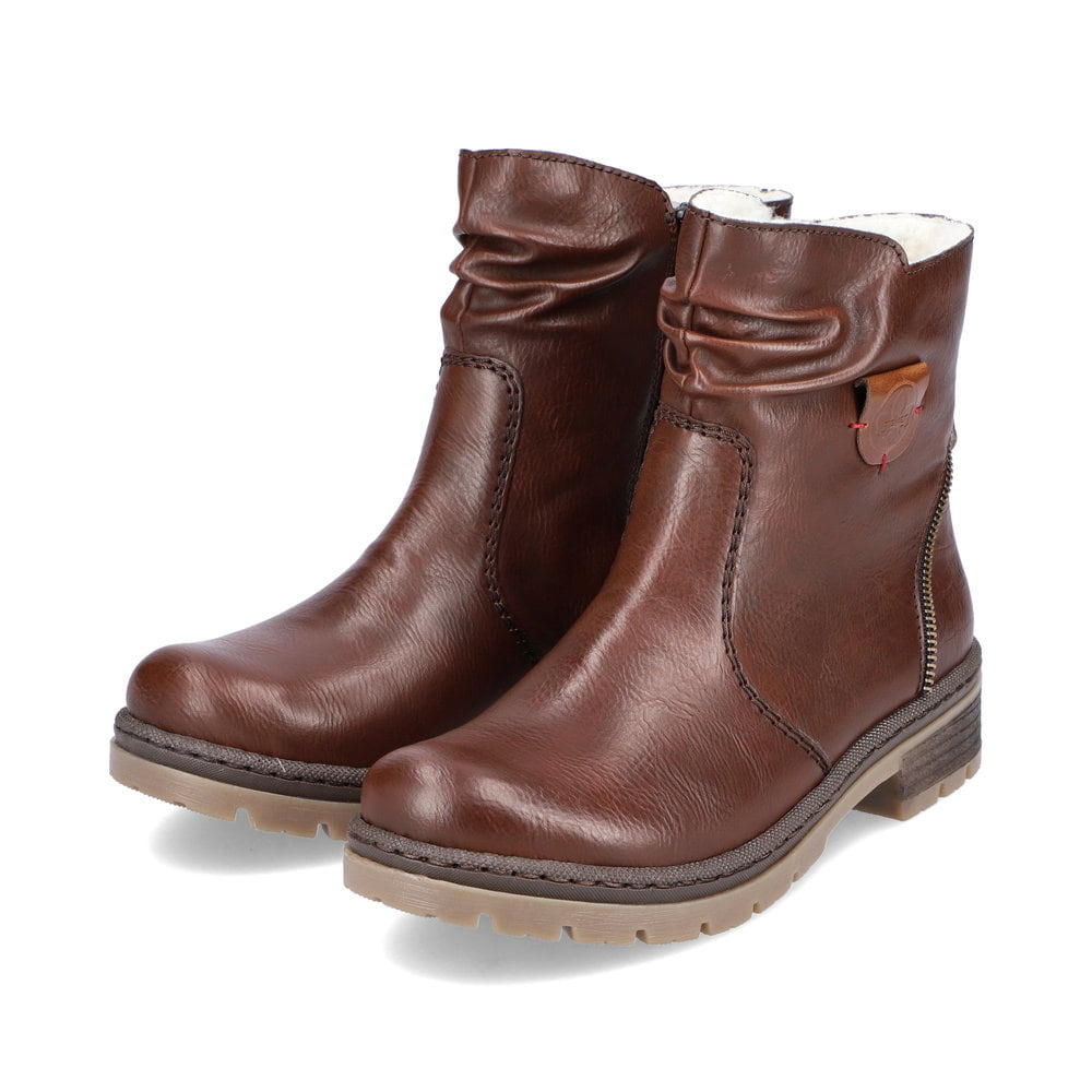 Rieker Damen Kurzstiefel kastanienbraun