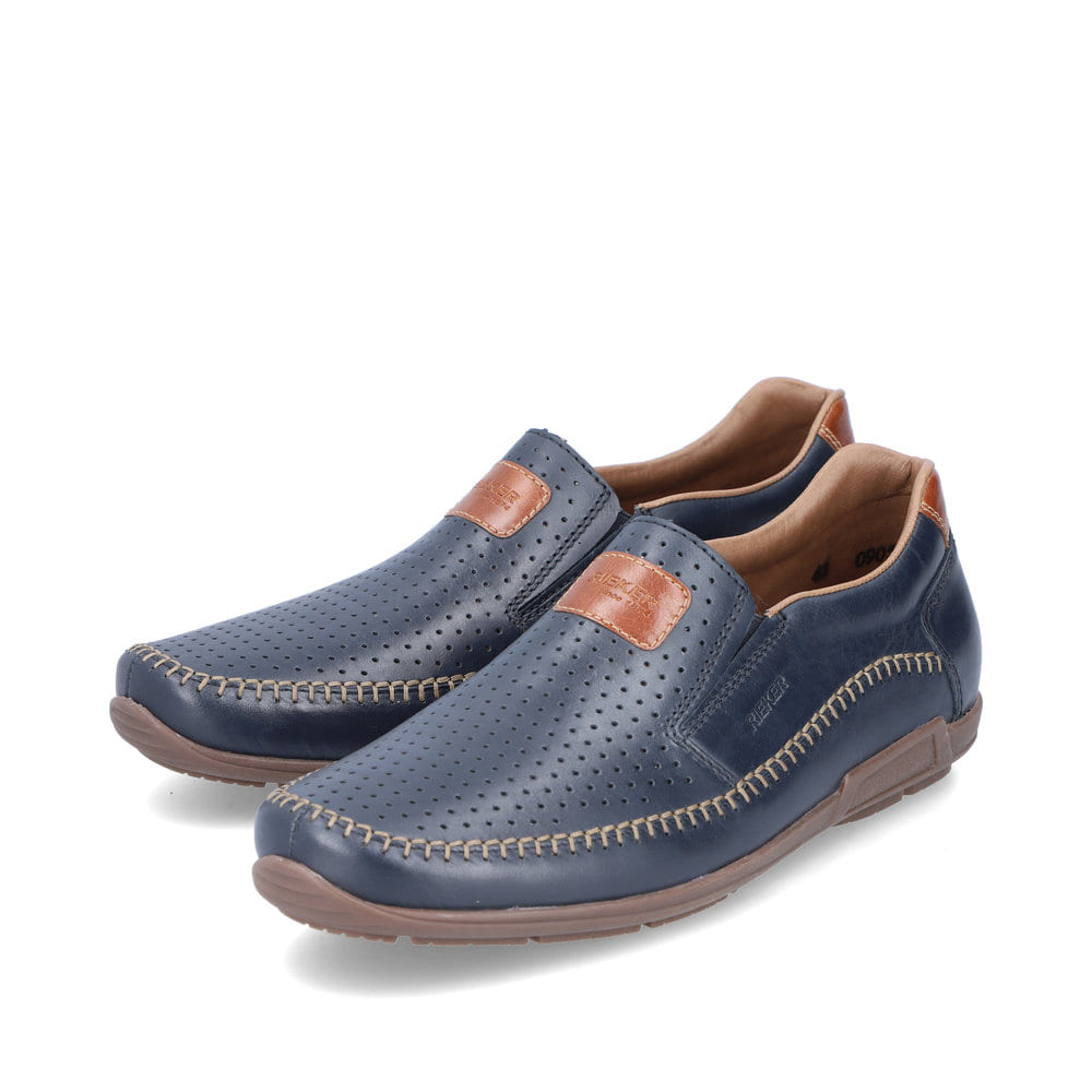 Rieker Herren Slipper blaumetallic