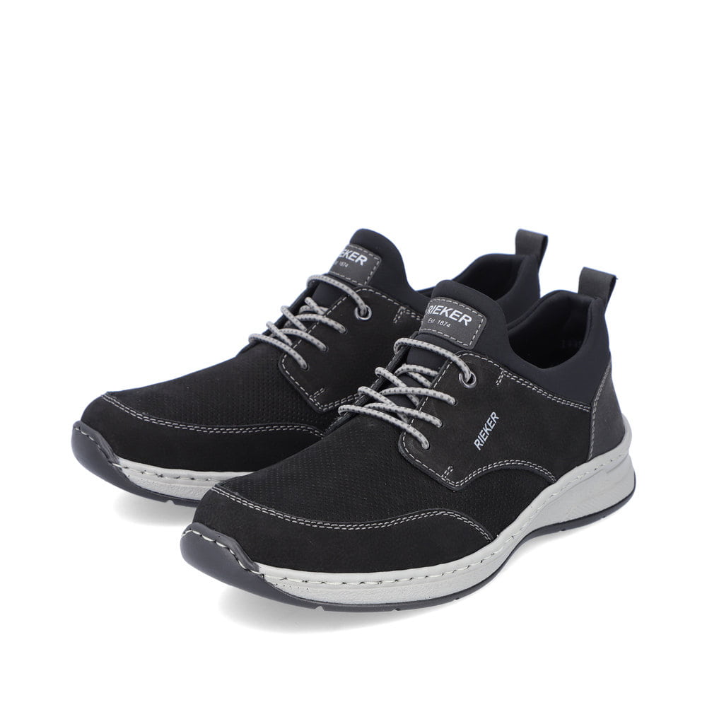 Rieker Herren Slipper graphitschwarz