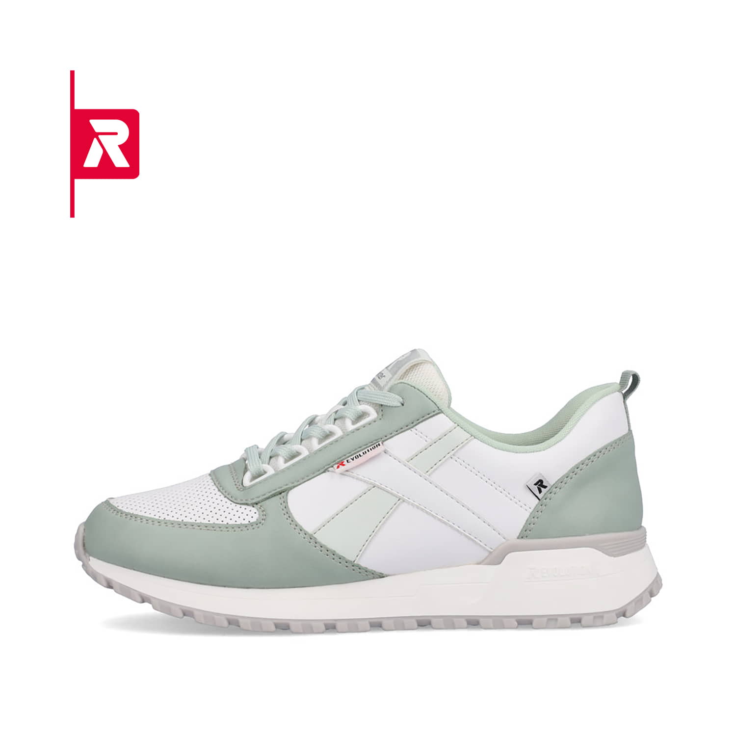 Rieker EVOLUTION Damen Sneaker mint-green swan-white