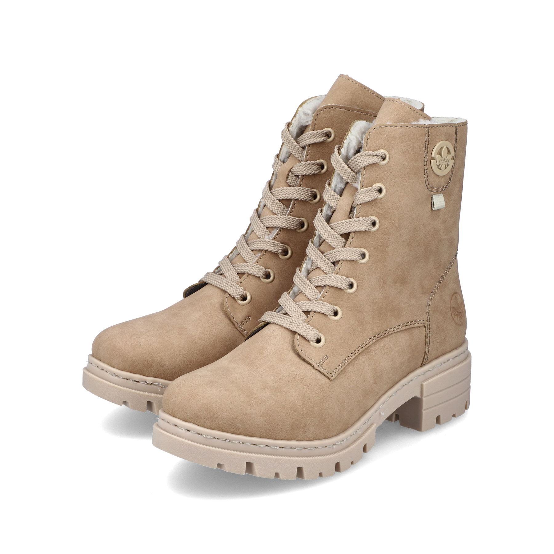 Rieker Damen Schnürstiefel braunbeige