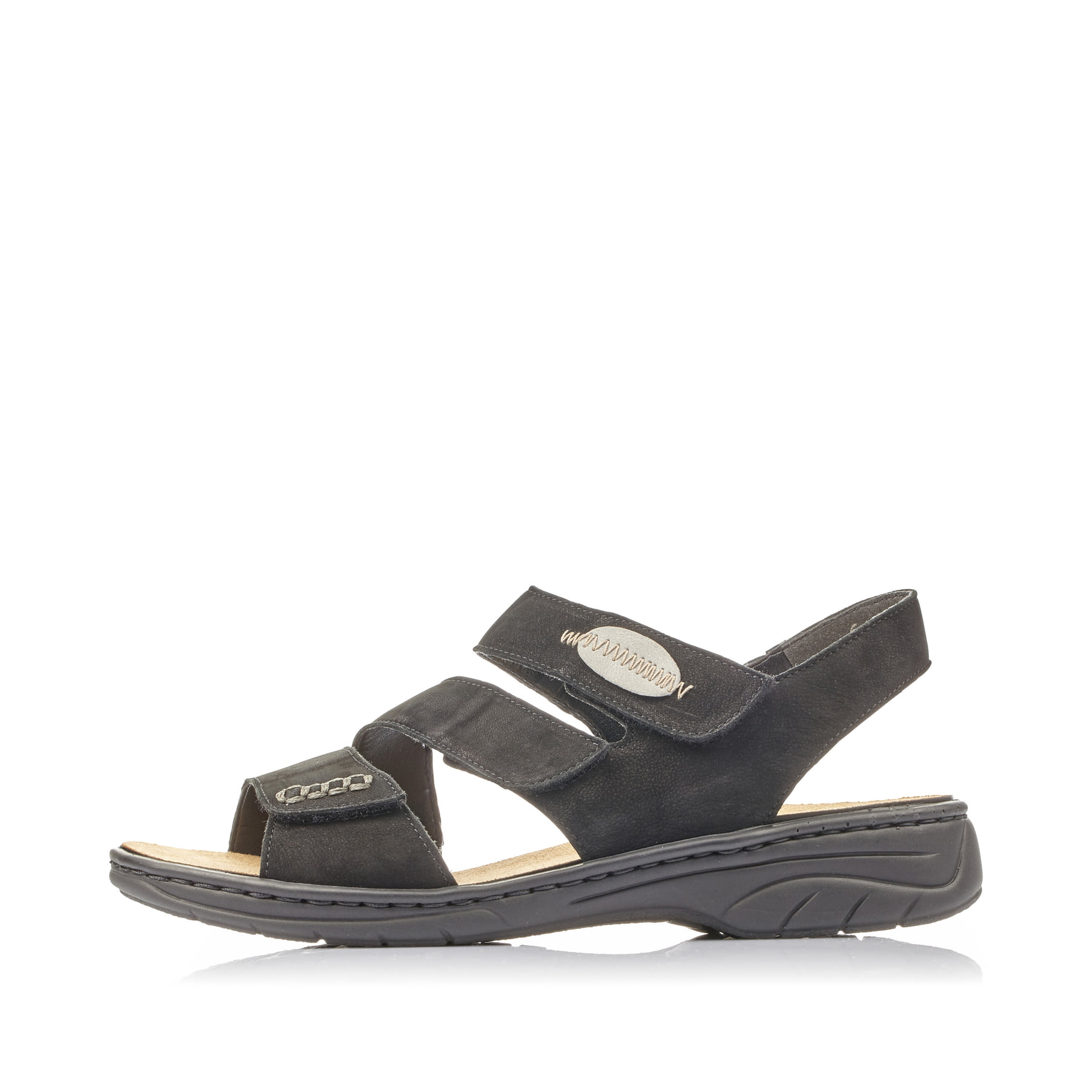 Rieker Damen Riemchensandalen tiefschwarz