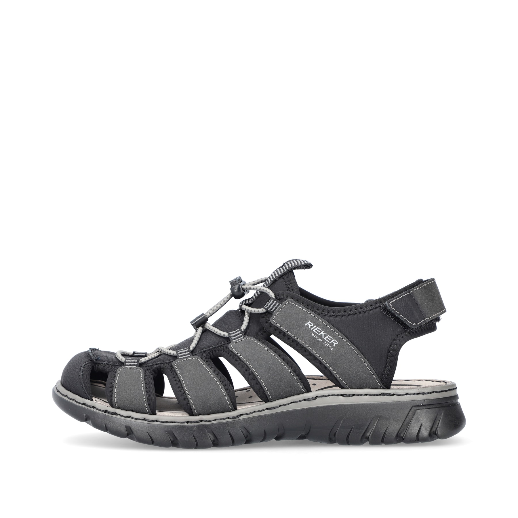 Rieker Herren Trekkingsandalen graphitschwarz