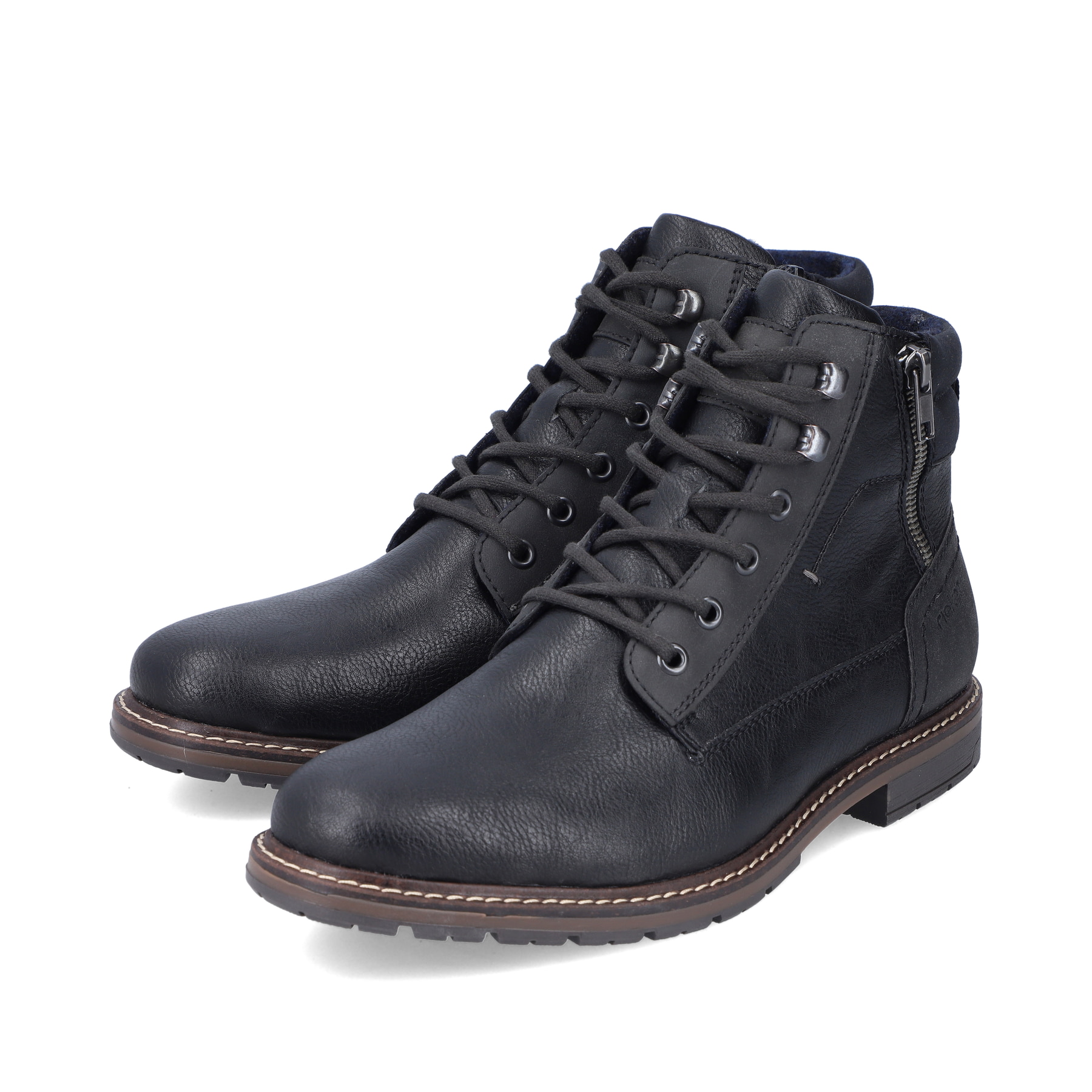 Rieker Herren Schnürstiefel graphitschwarz