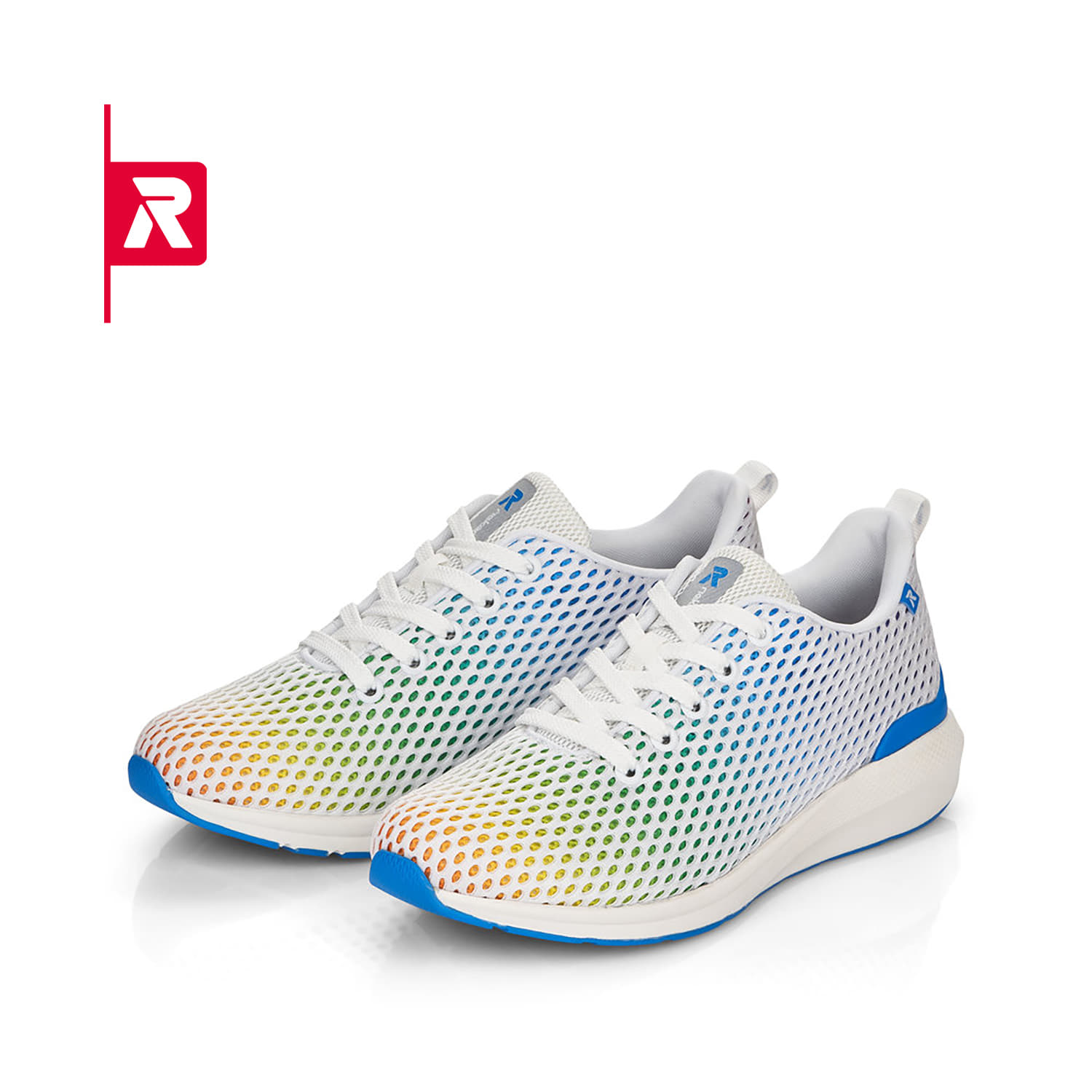 Rieker EVOLUTION Damen Sneaker crystal-white rainbow