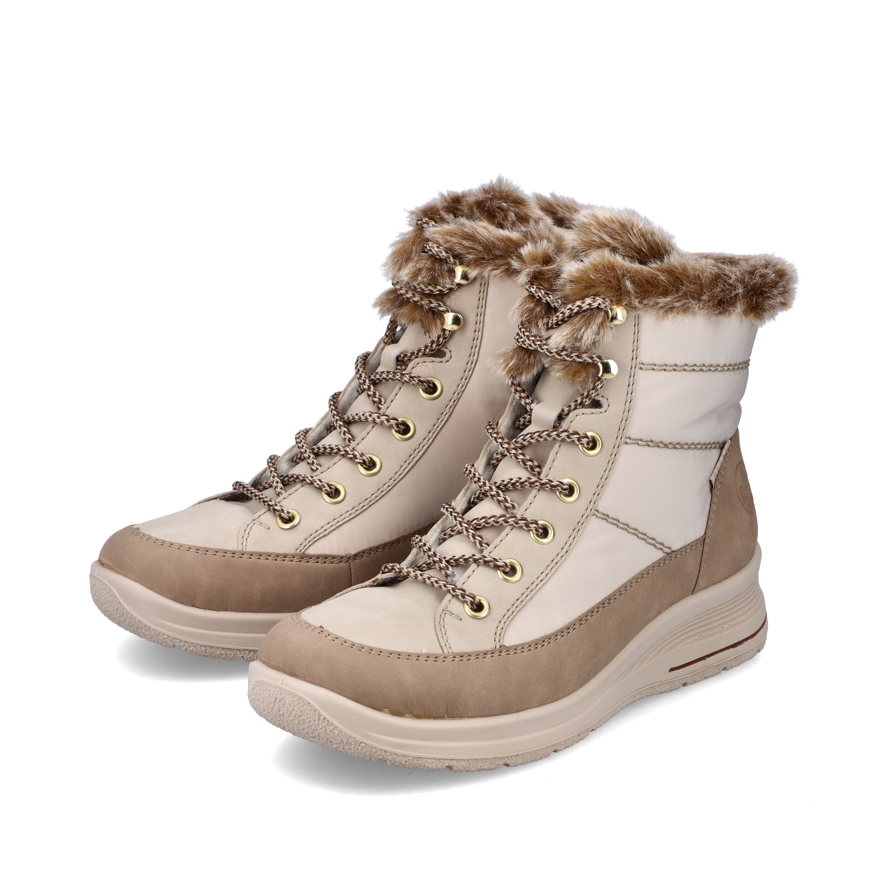 Rieker Damen Schnürstiefel vanillebeige