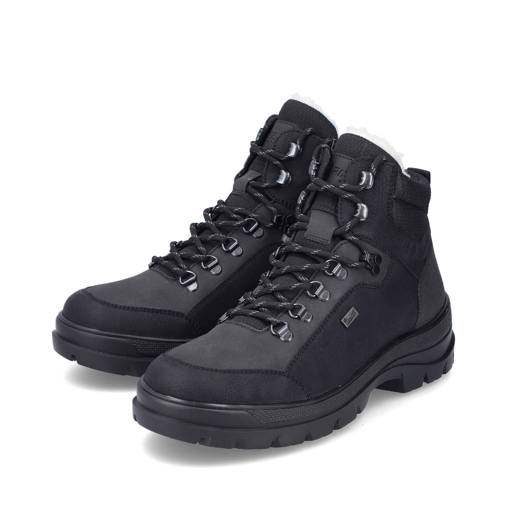 Rieker Herren Schnürstiefel asphaltschwarz