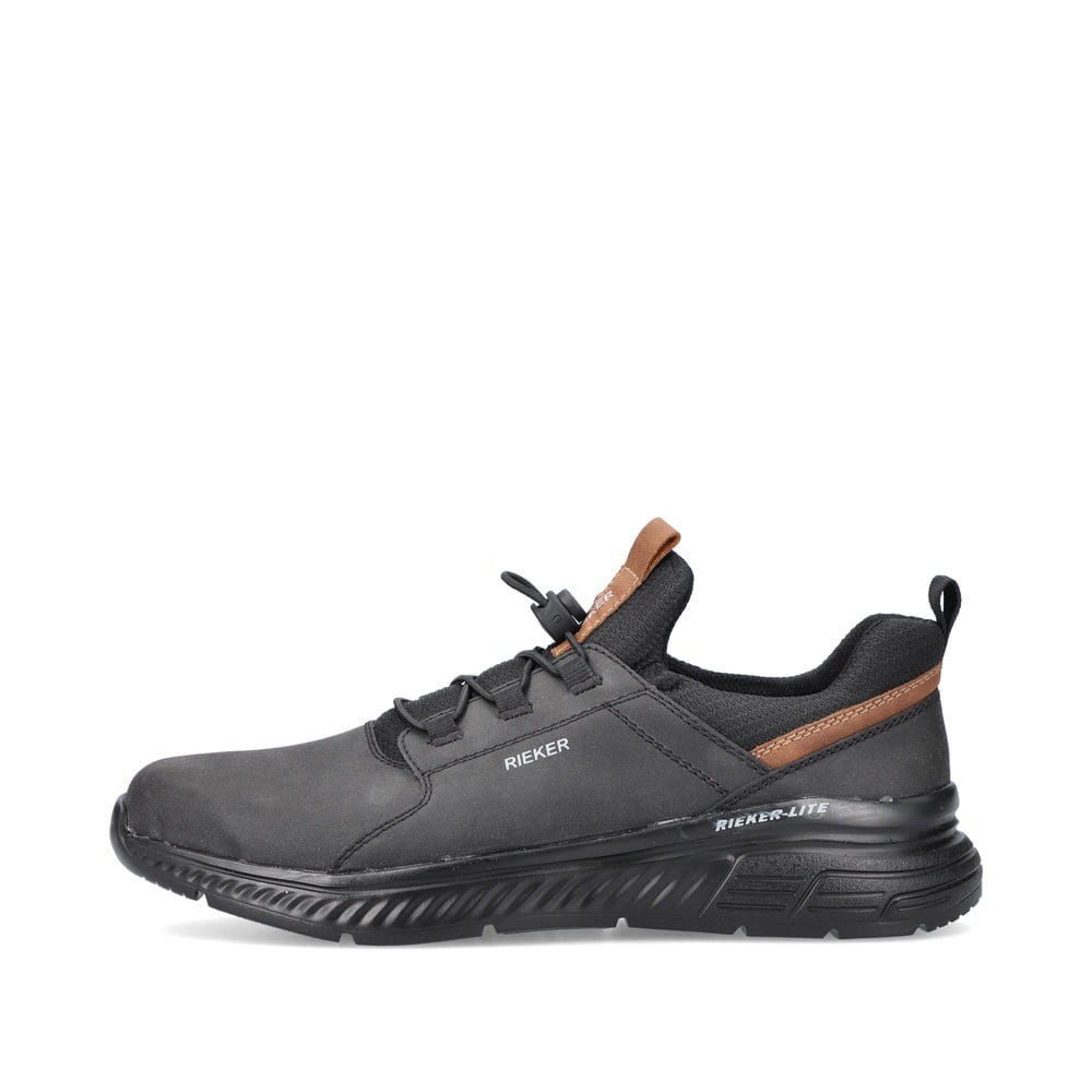 Rieker Herren Slipper tiefschwarz