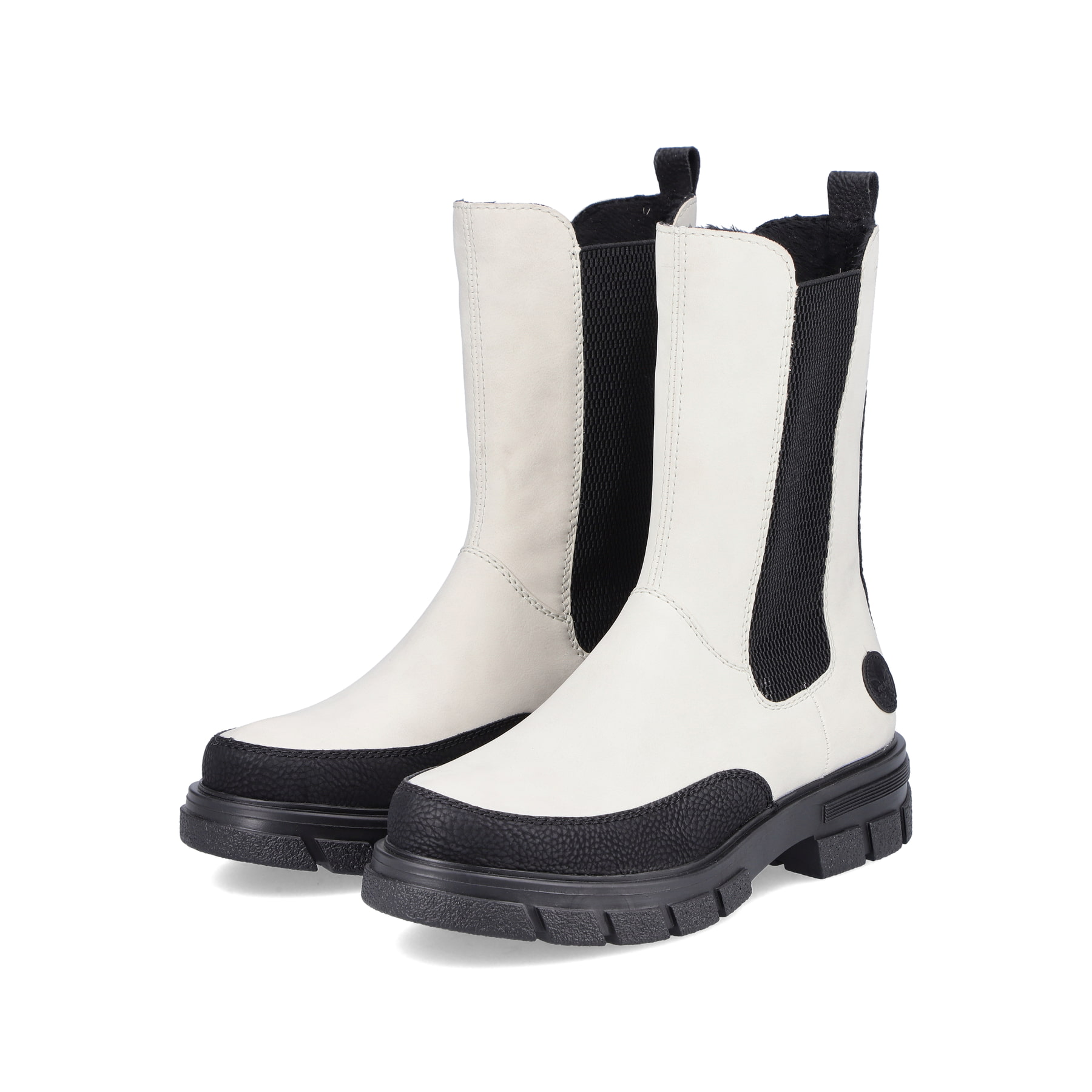 Rieker Damen Chelsea Boots cremeweiß