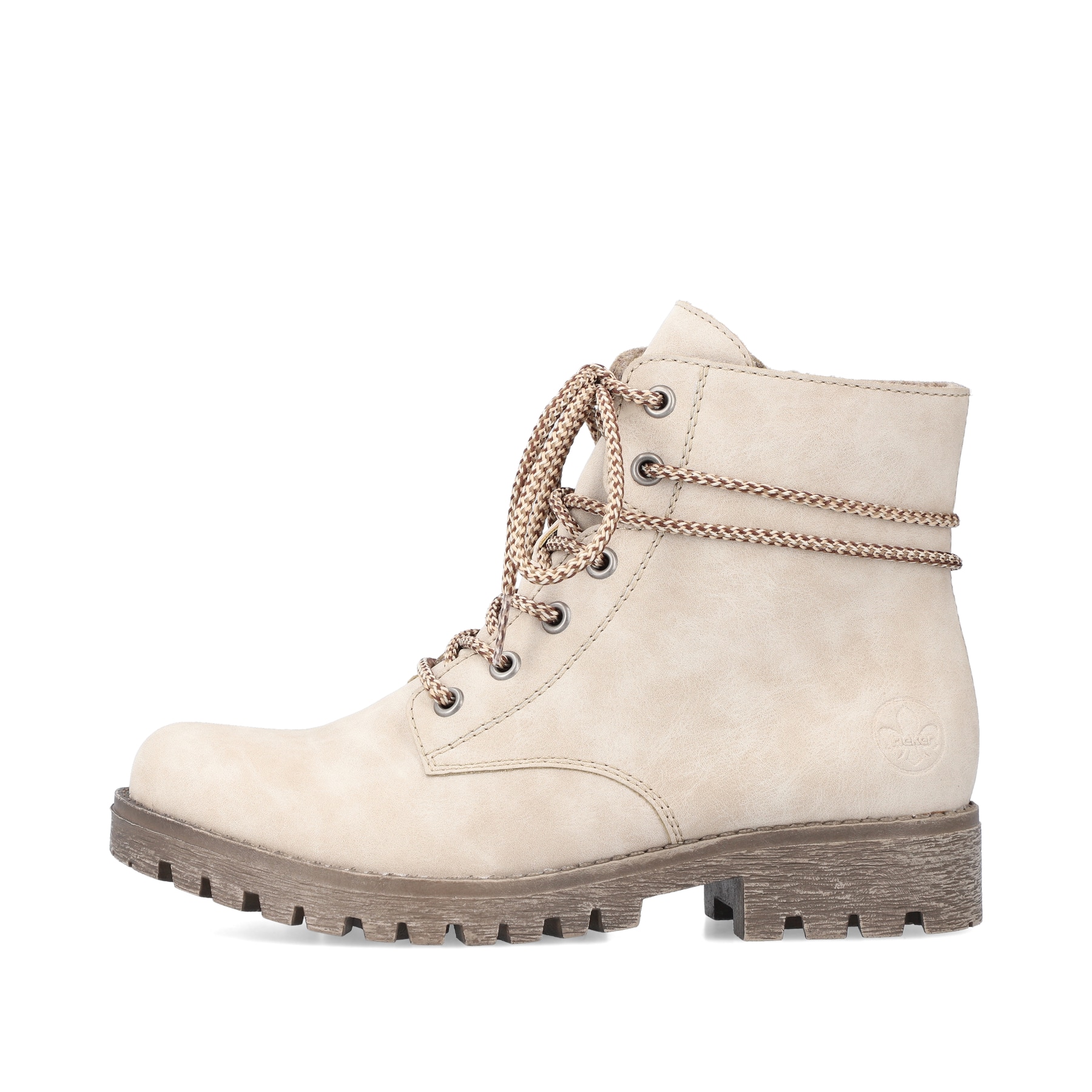 Rieker Damen Schnürstiefel hellbeige