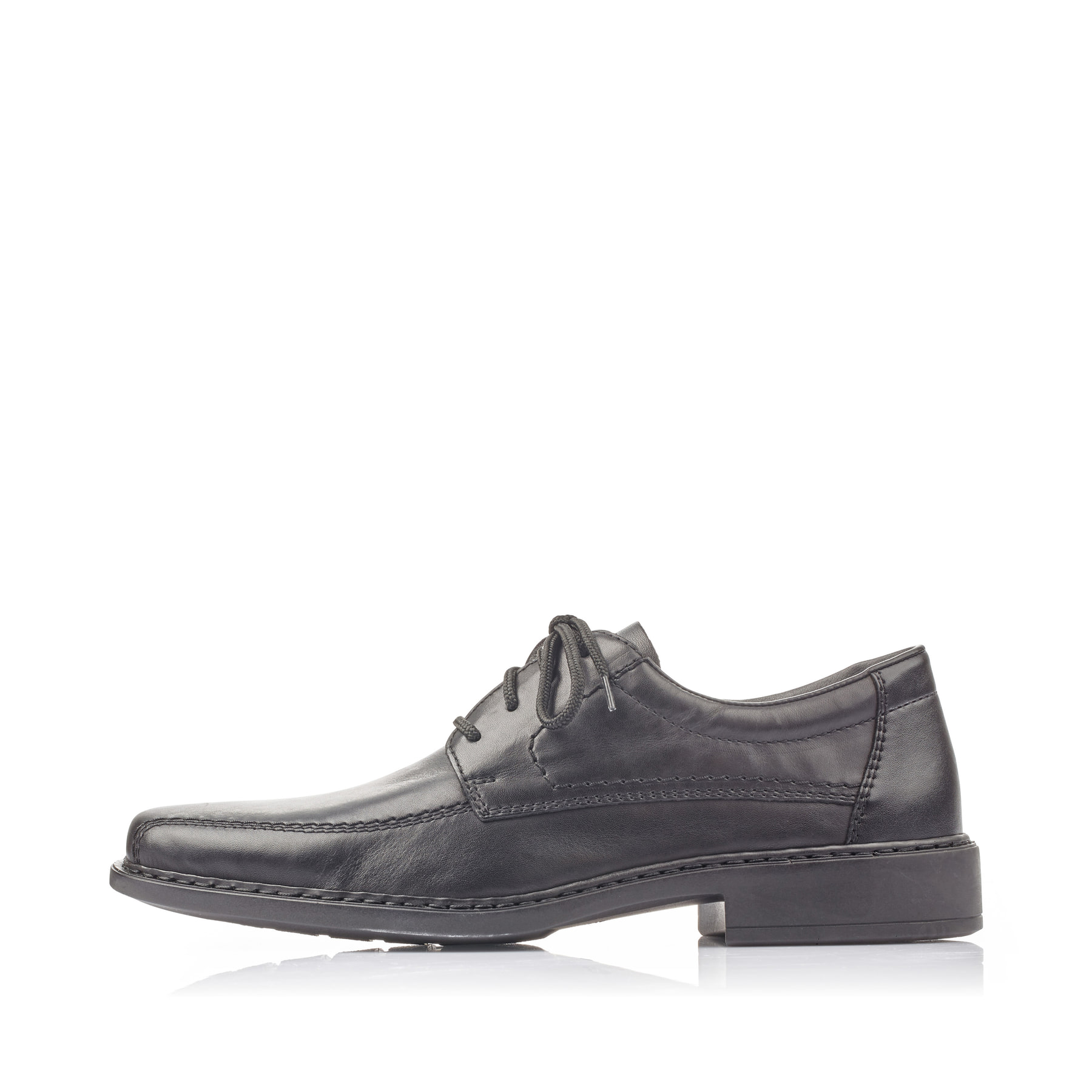 Rieker Herren Schnürschuhe glanzschwarz