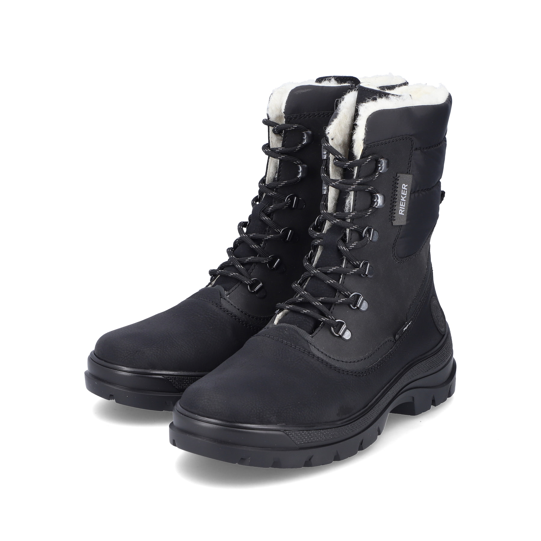 Rieker Herren Schnürstiefel tiefschwarz