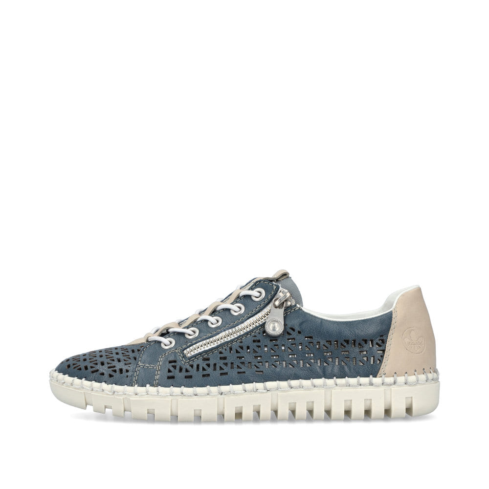Rieker Damen Slipper meeresblau