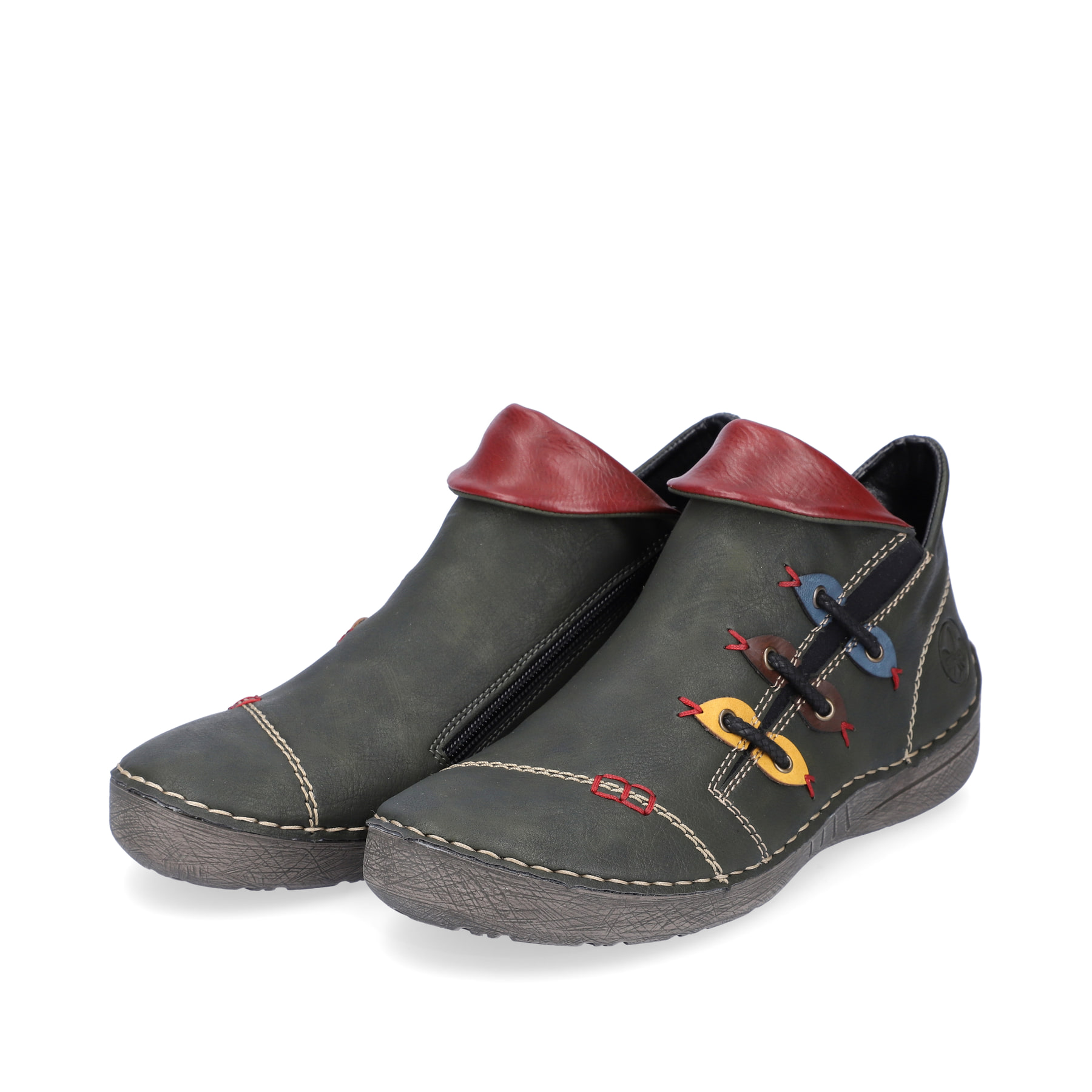 Rieker Damen Slipper olivgrün