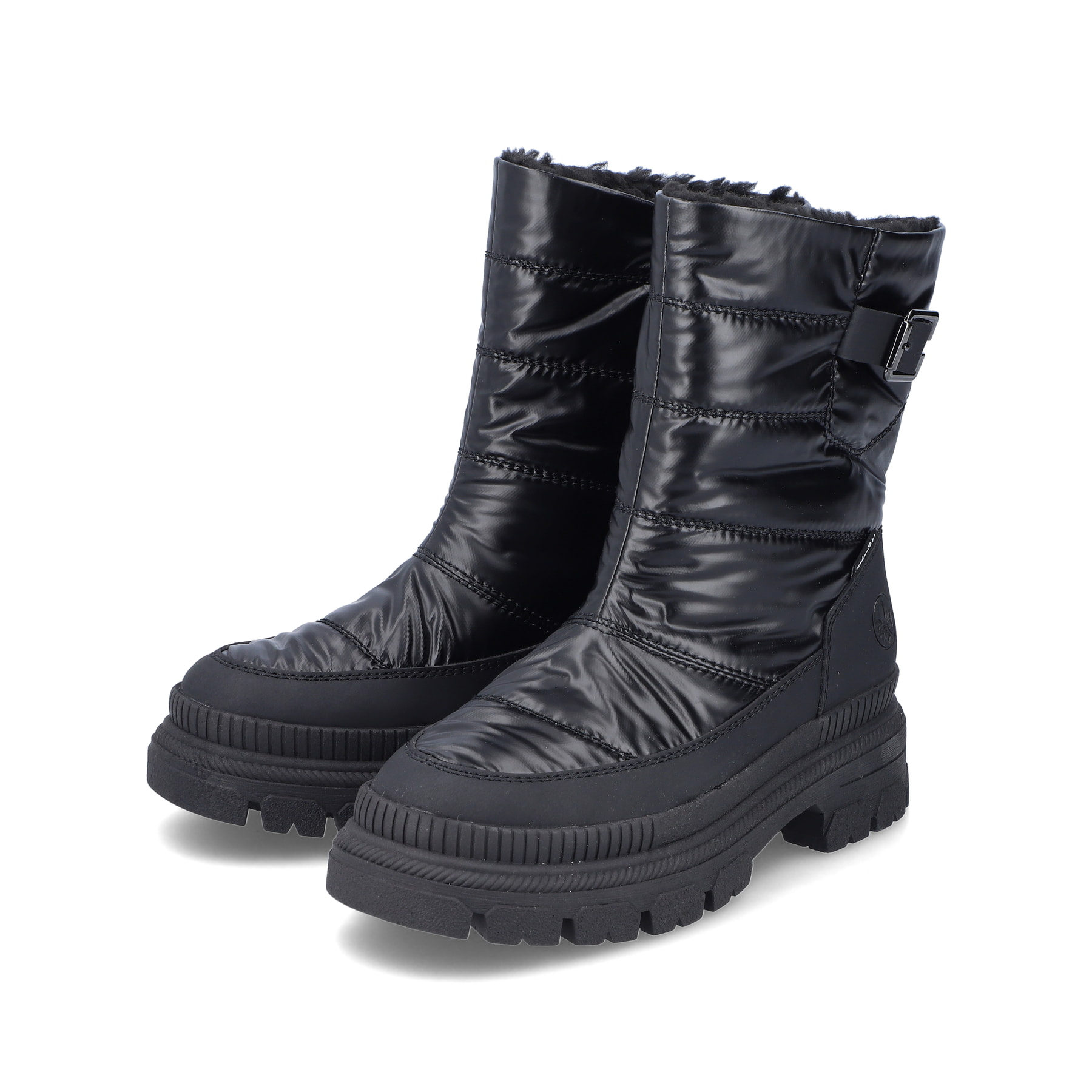 Rieker Damen Kurzstiefel glanzschwarz