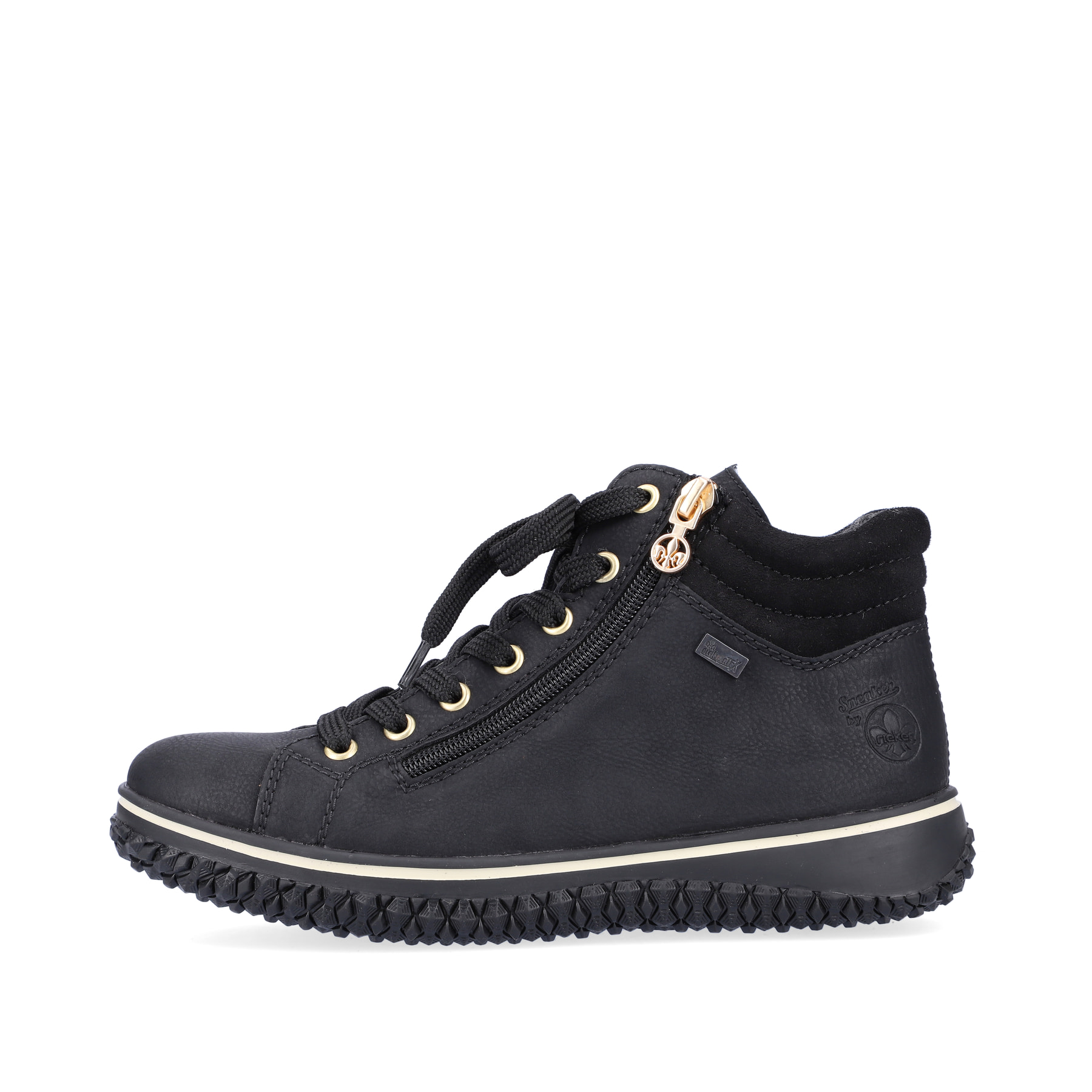 Rieker Damen Schnürschuhe tiefschwarz