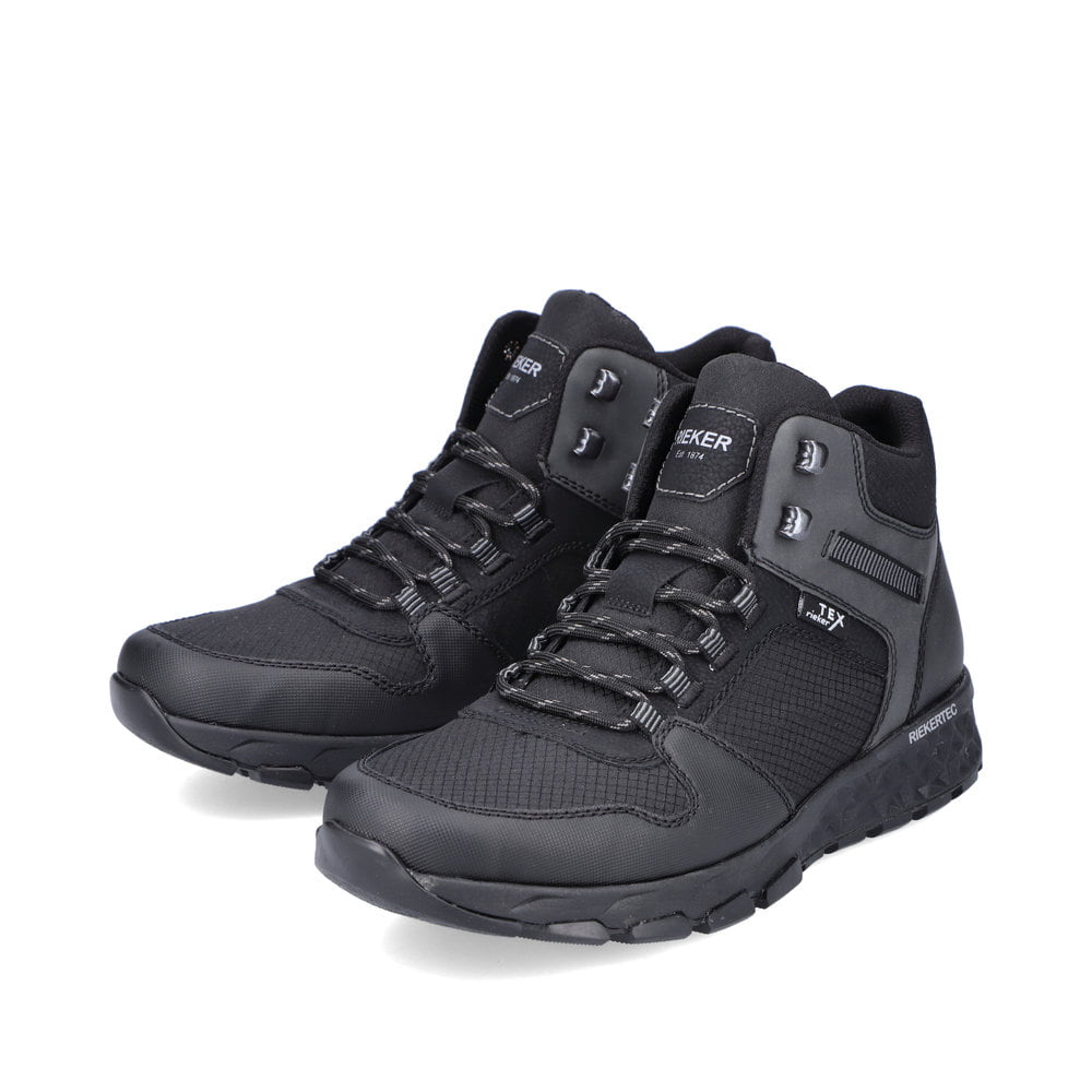 Rieker Herren Schnürstiefel tiefschwarz