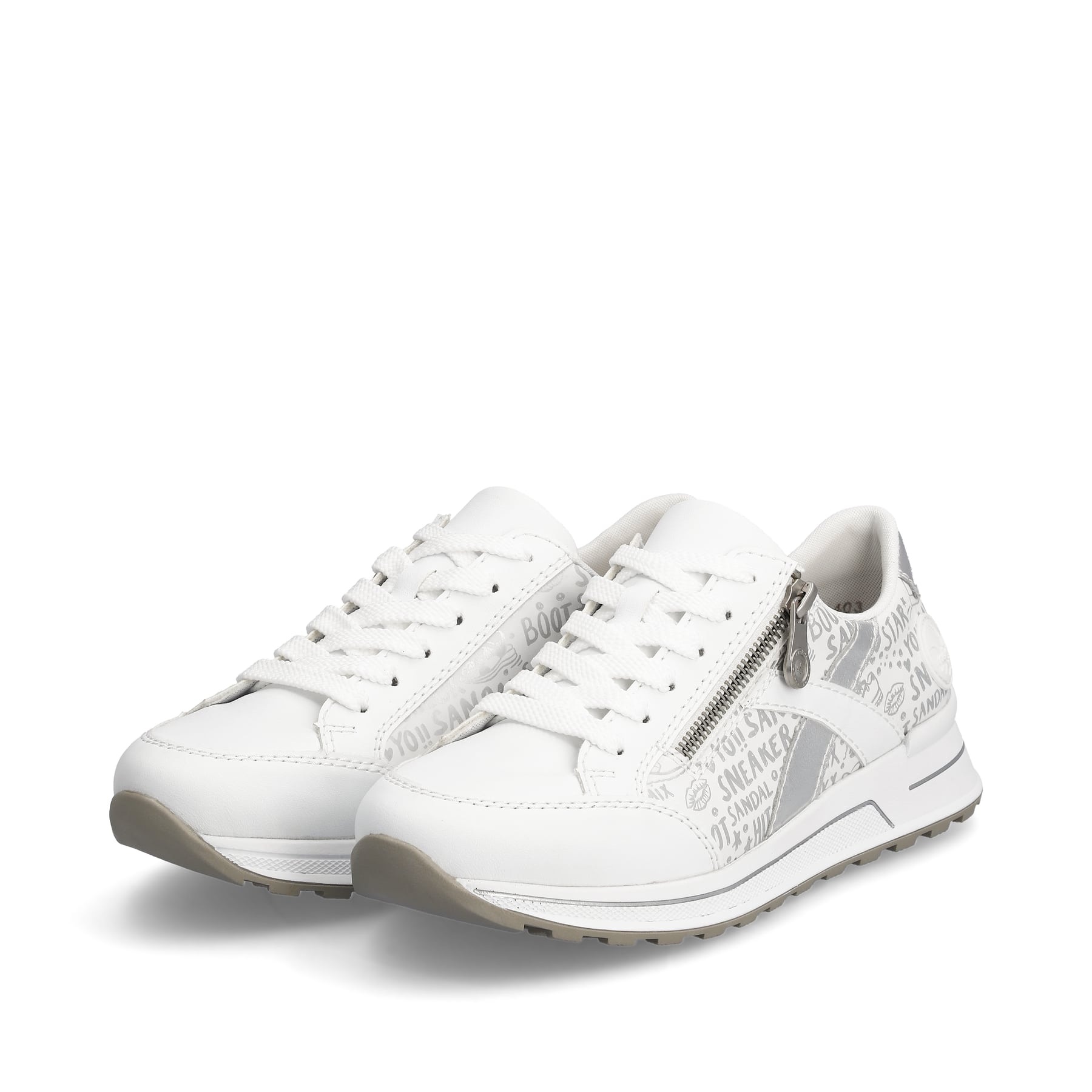 Rieker Damen Sneaker reinweiss