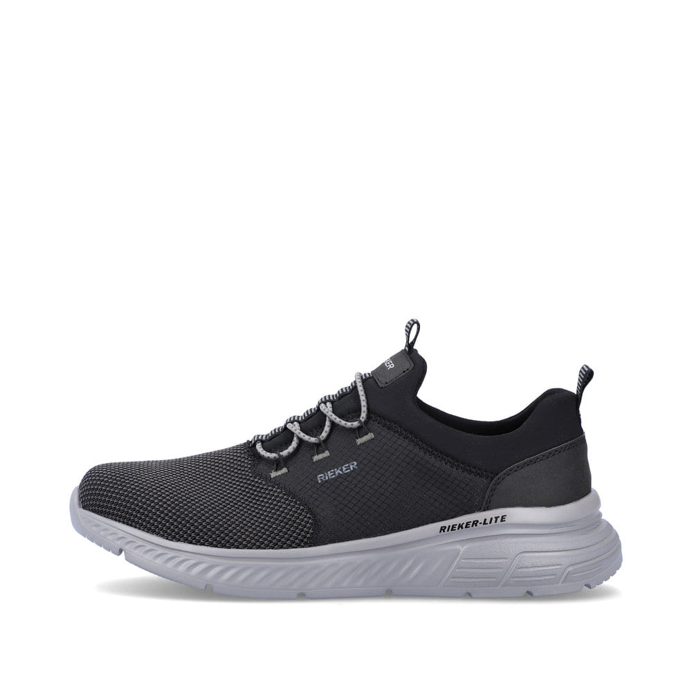 Rieker Herren Slipper asphaltschwarz