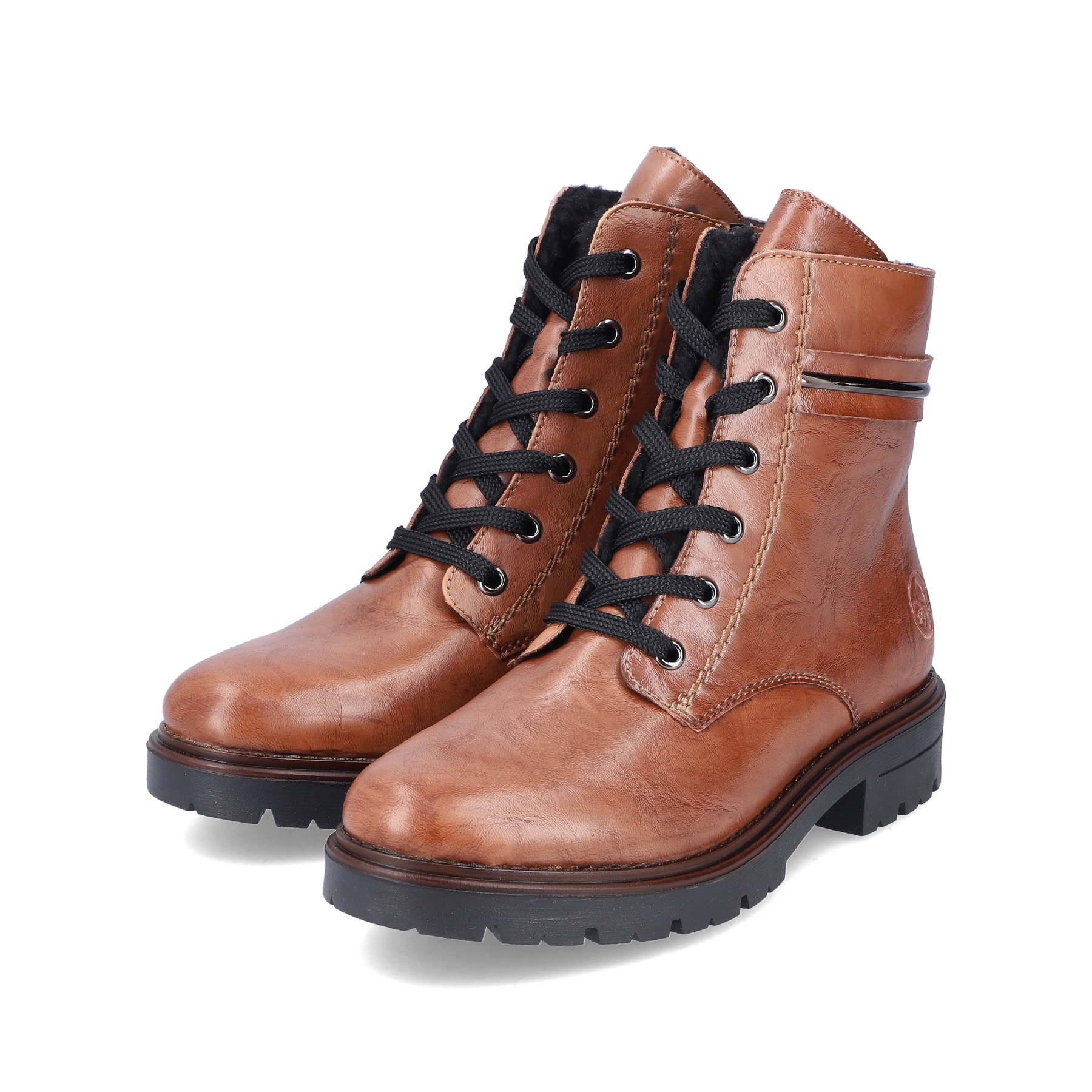 Rieker Damen Schnürstiefel kupferbraun