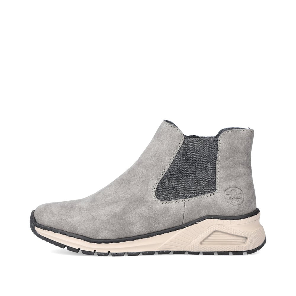 Rieker Damen Chelsea Boots silbergrau