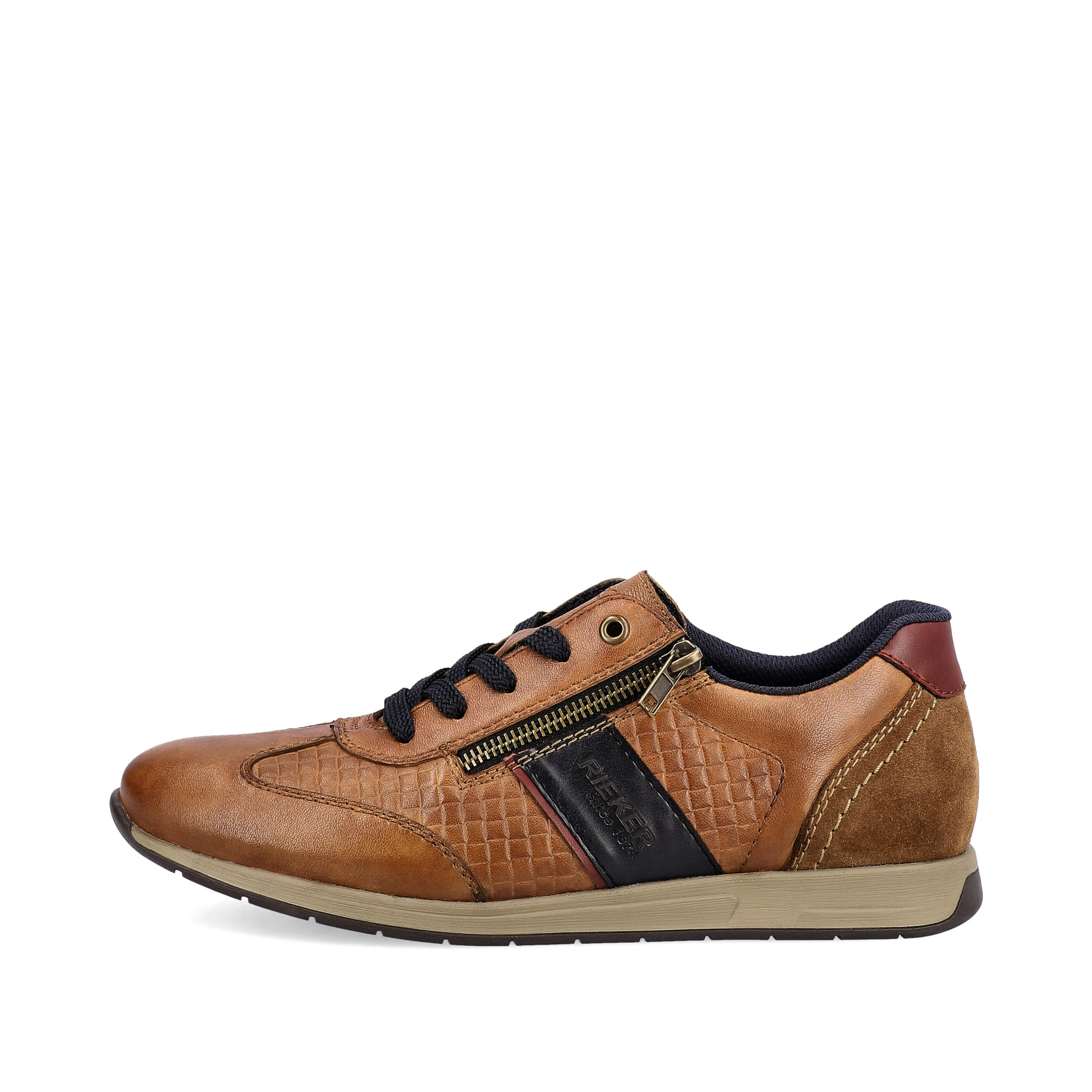 Rieker Herren Schnürschuhe fuchsbraun-schwarz