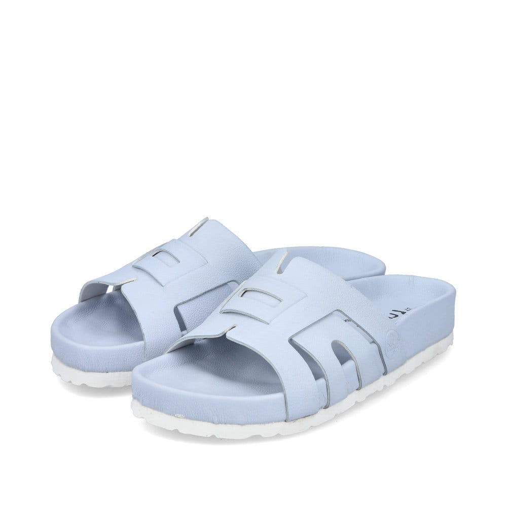 Rieker Damen Pantoletten himmelblau
