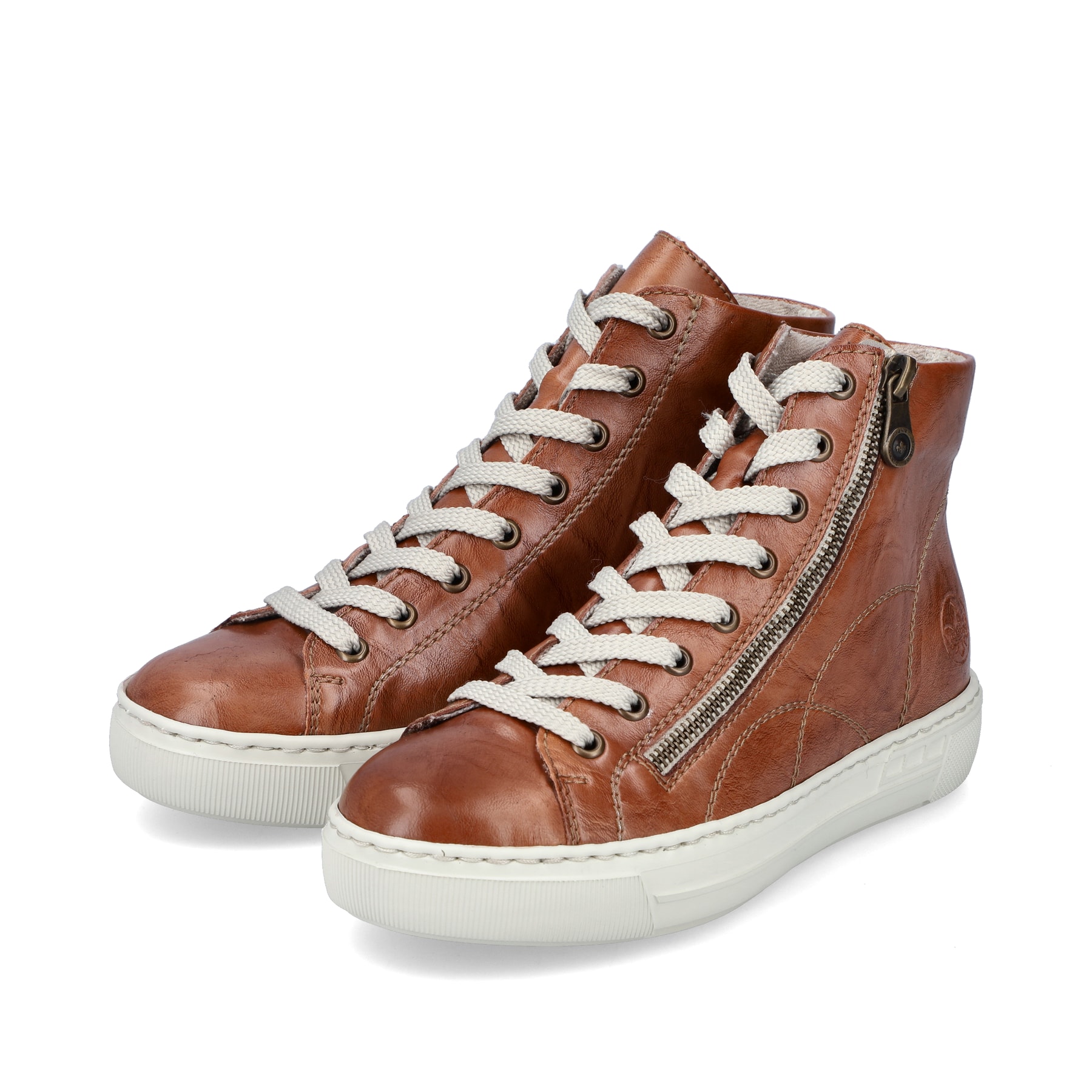 Rieker Damen Schnürstiefel fuchsbraun