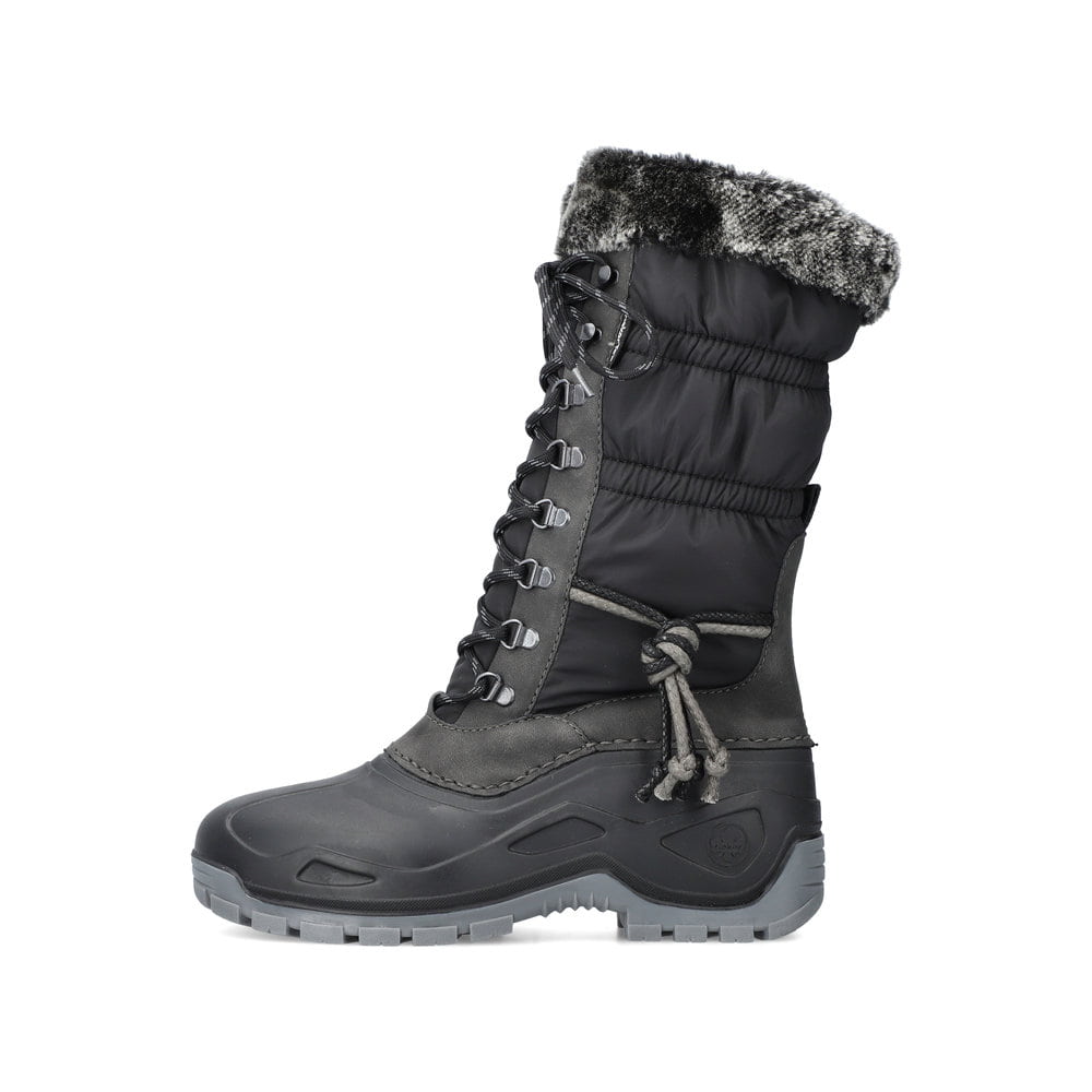 Rieker Damen Hochschaftstiefel tiefschwarz