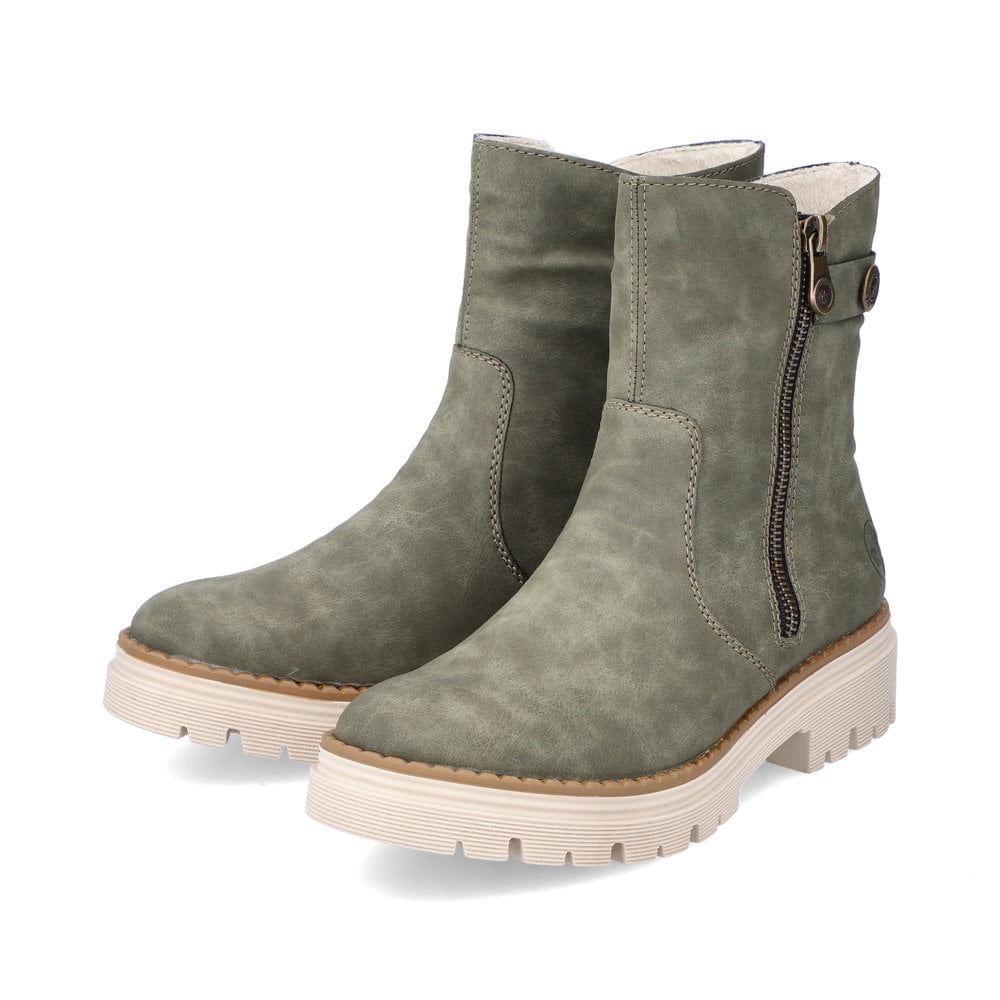 Rieker Damen Kurzstiefel laubgrün