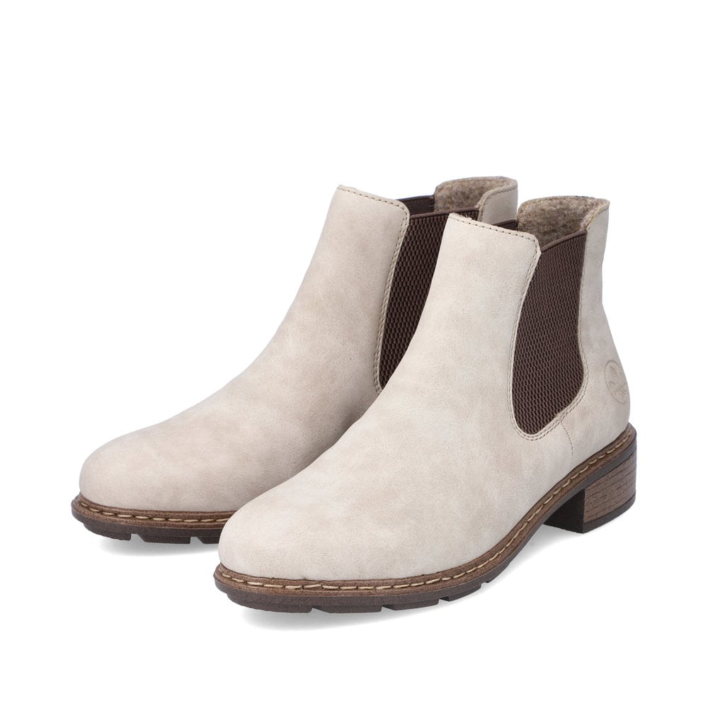Rieker Damen Chelsea Boots hellbeige