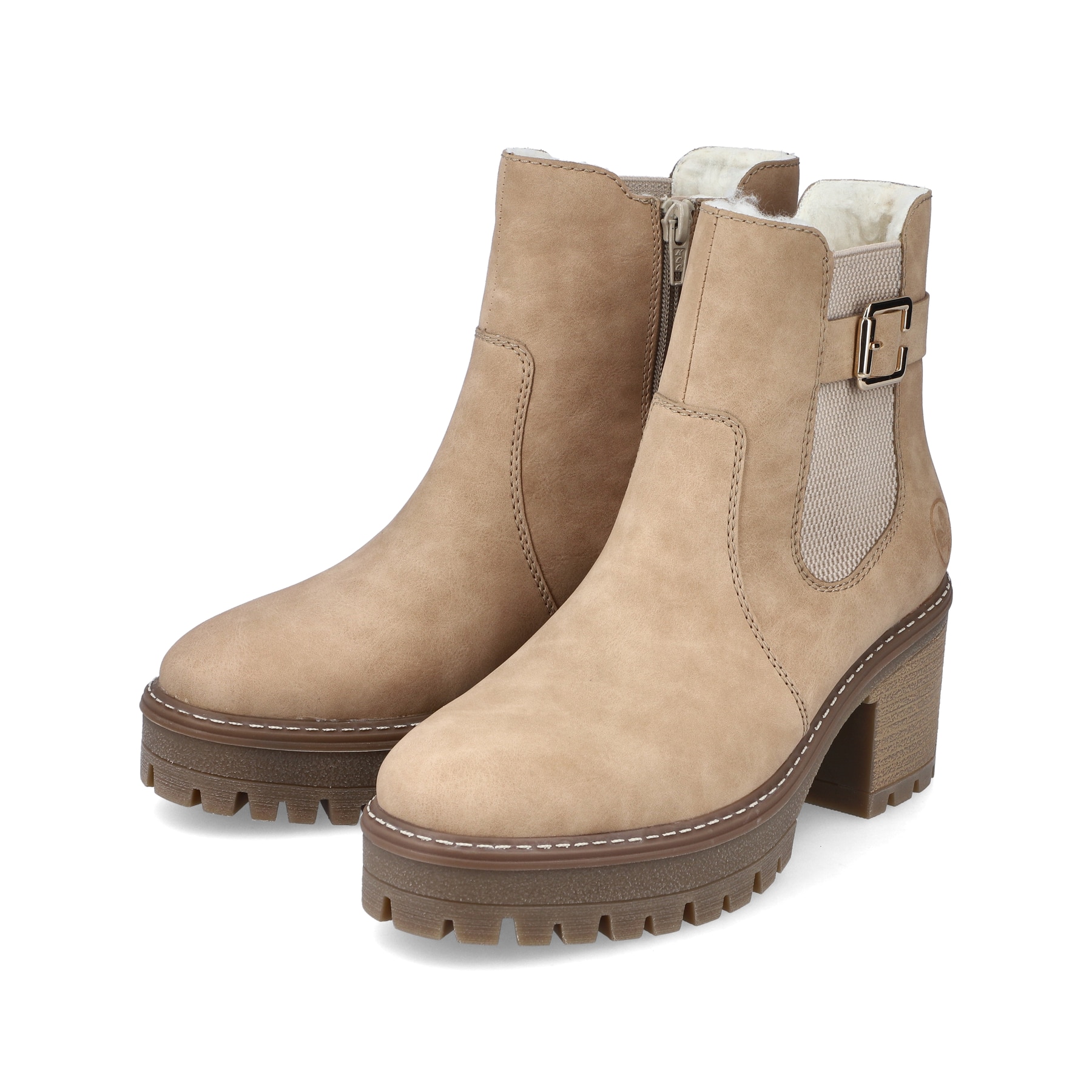 Rieker Damen Chelsea Boots braunbeige