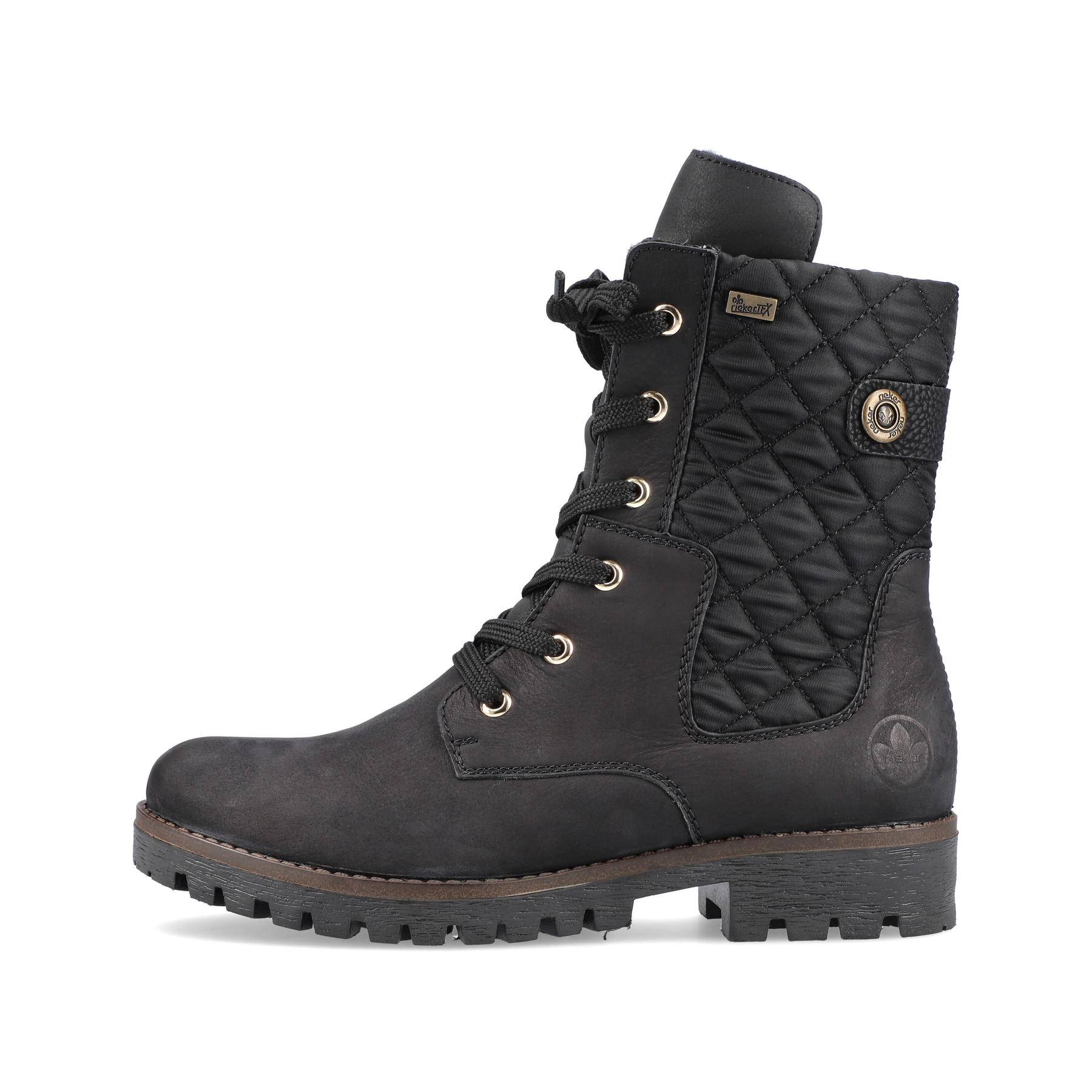 Rieker Damen Biker Boots tiefschwarz
