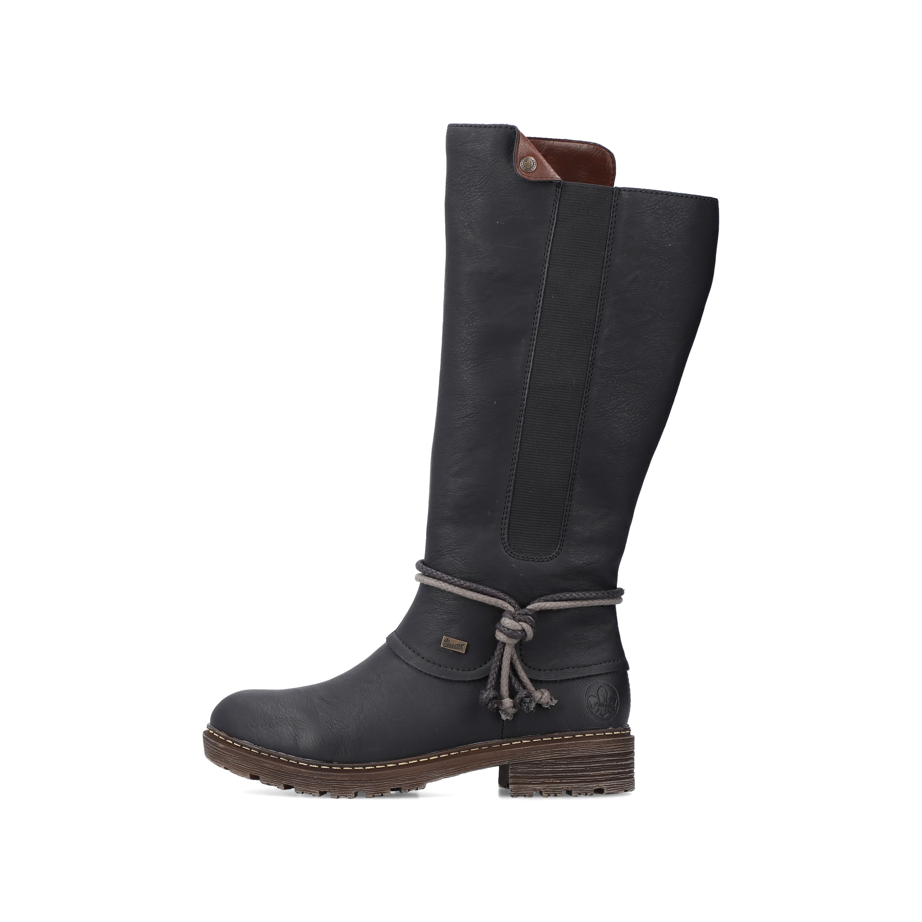 Rieker Damen Hochschaftstiefel tiefschwarz