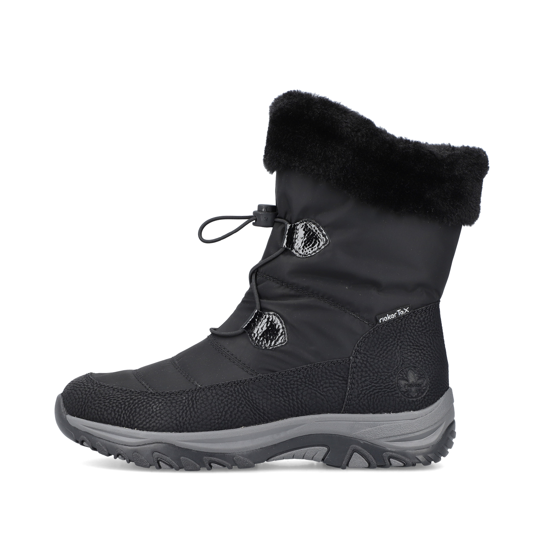 Rieker Damen Schnürstiefel nachtschwarz