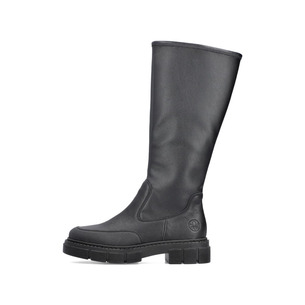 Rieker Damen Hochschaftstiefel tiefschwarz