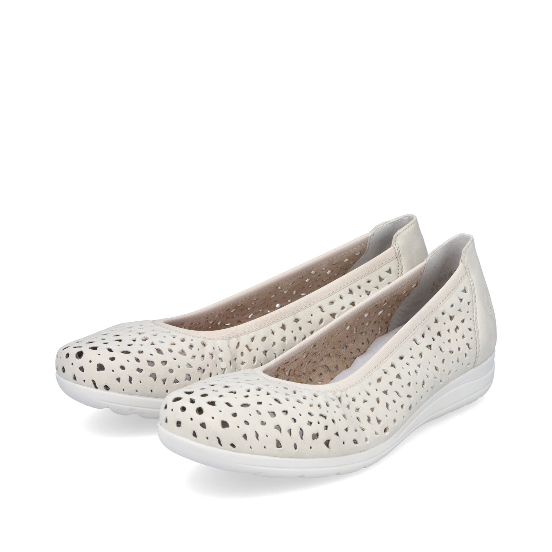 Rieker Damen Ballerinas helllbeige