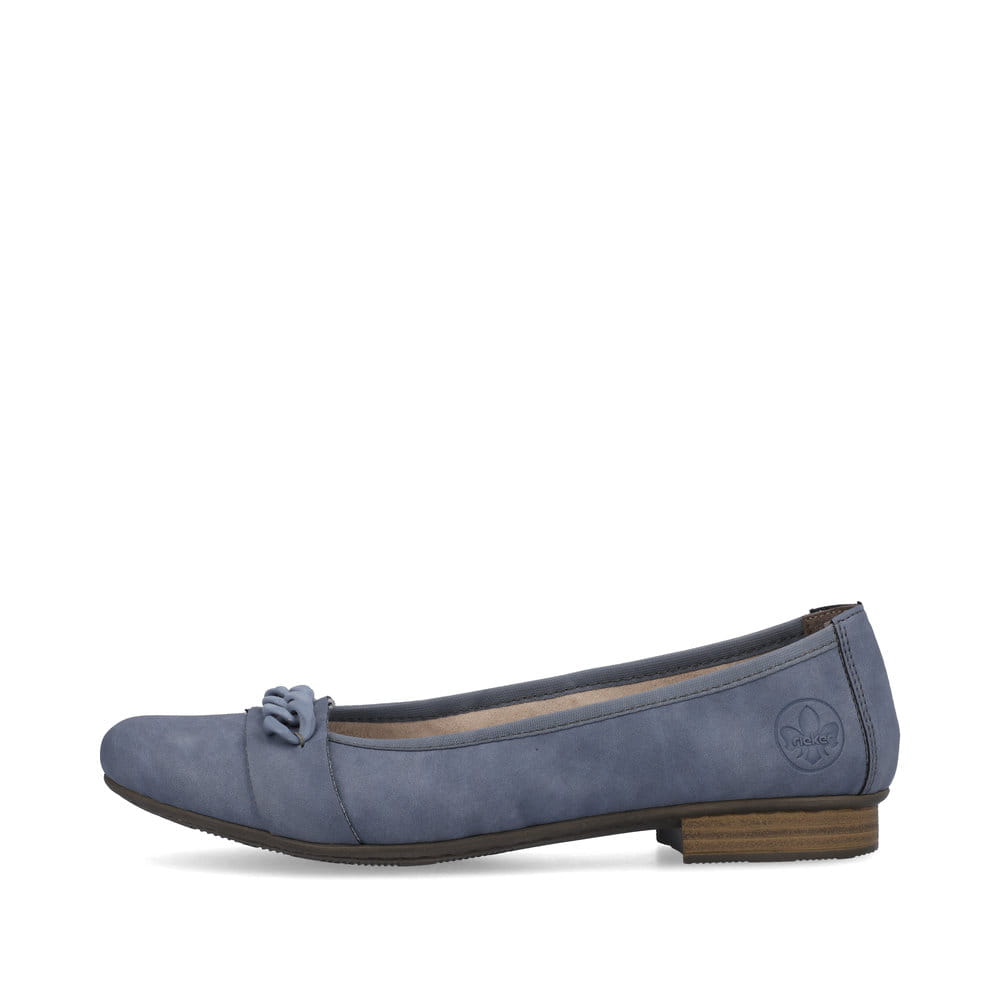 Rieker Damen Ballerinas himmelblau