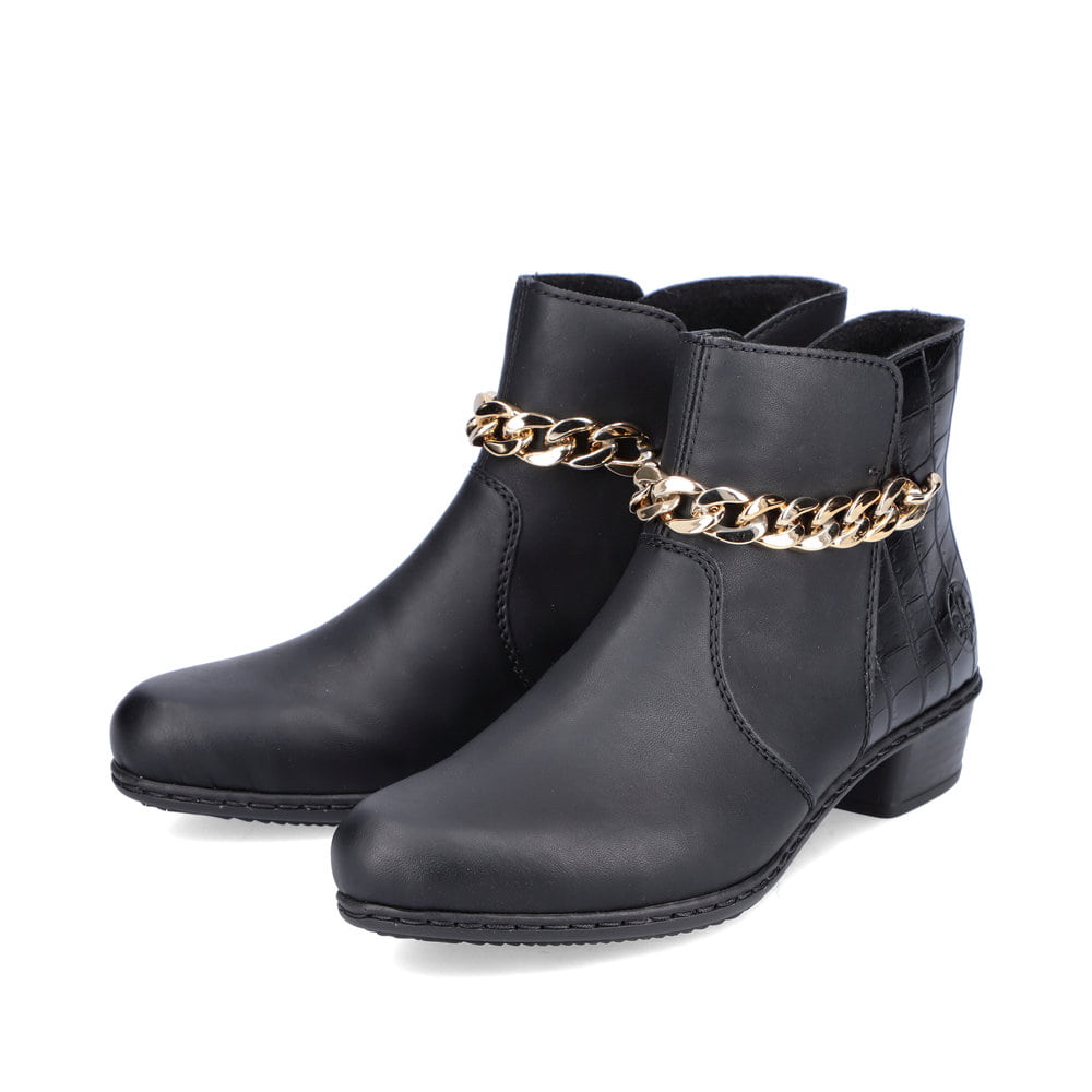 Rieker Damen Stiefeletten tiefschwarz