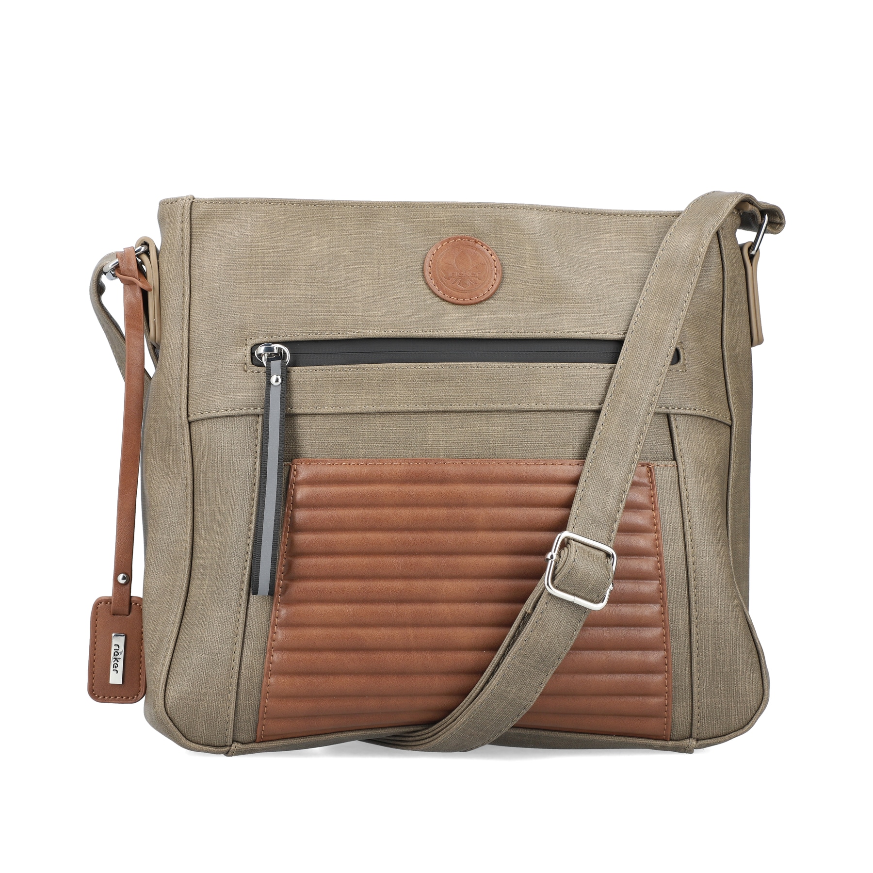 Rieker Damen Handtasche graubeige-nougatbraun
