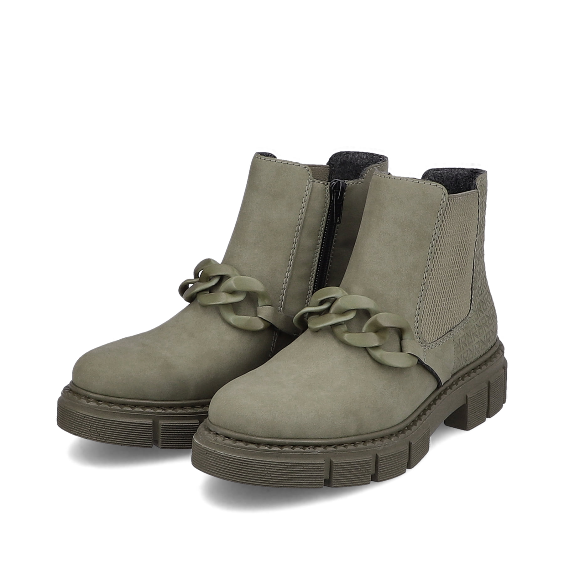 Rieker Damen Chelsea Boots armeegrün
