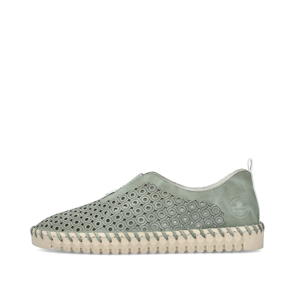 Rieker Damen Slipper khakigrün