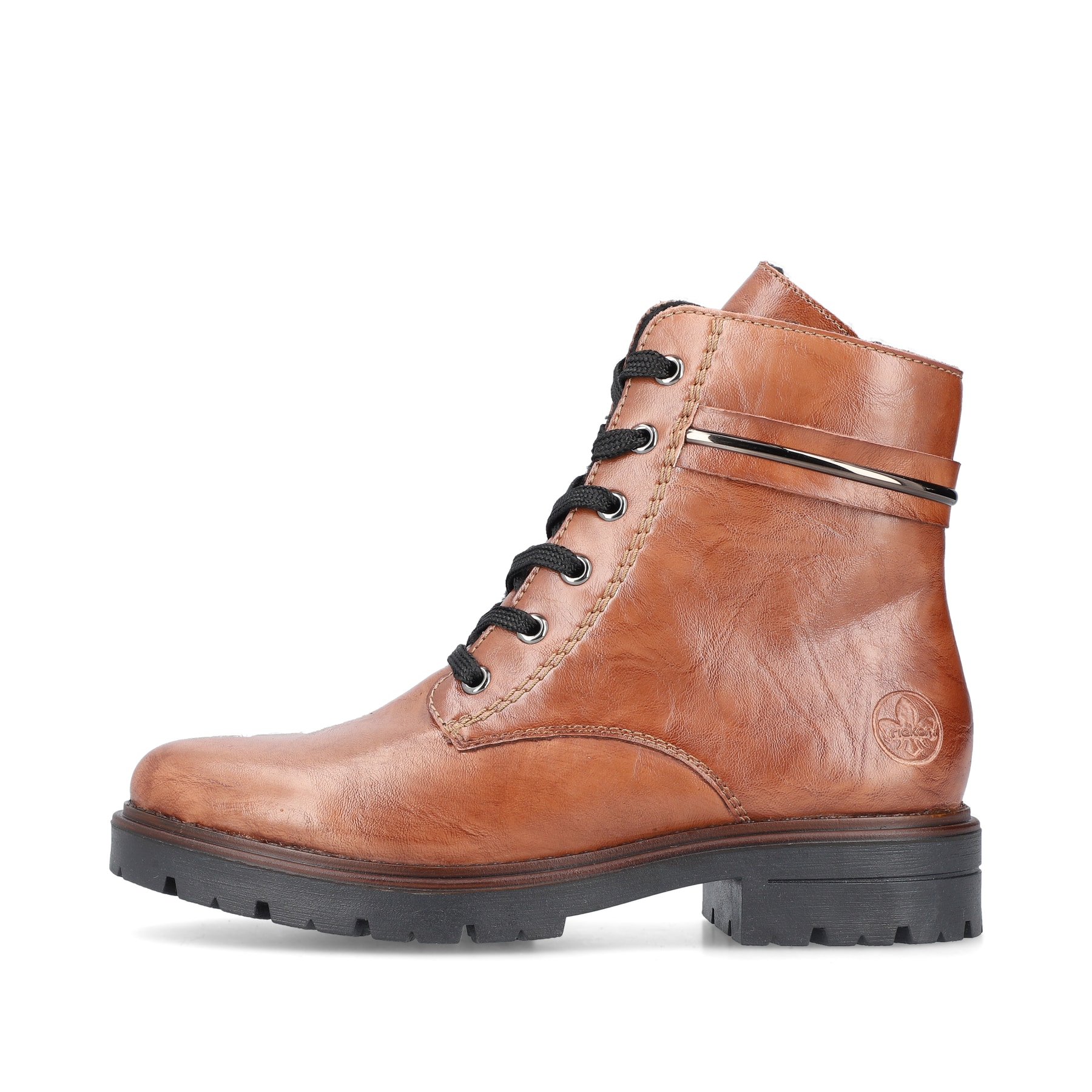 Rieker Damen Schnürstiefel kupferbraun