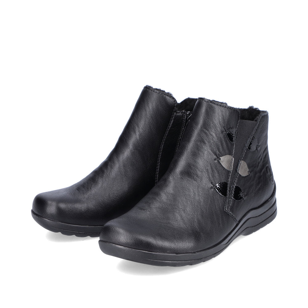 Rieker Damen Chelsea Boots glanzschwarz