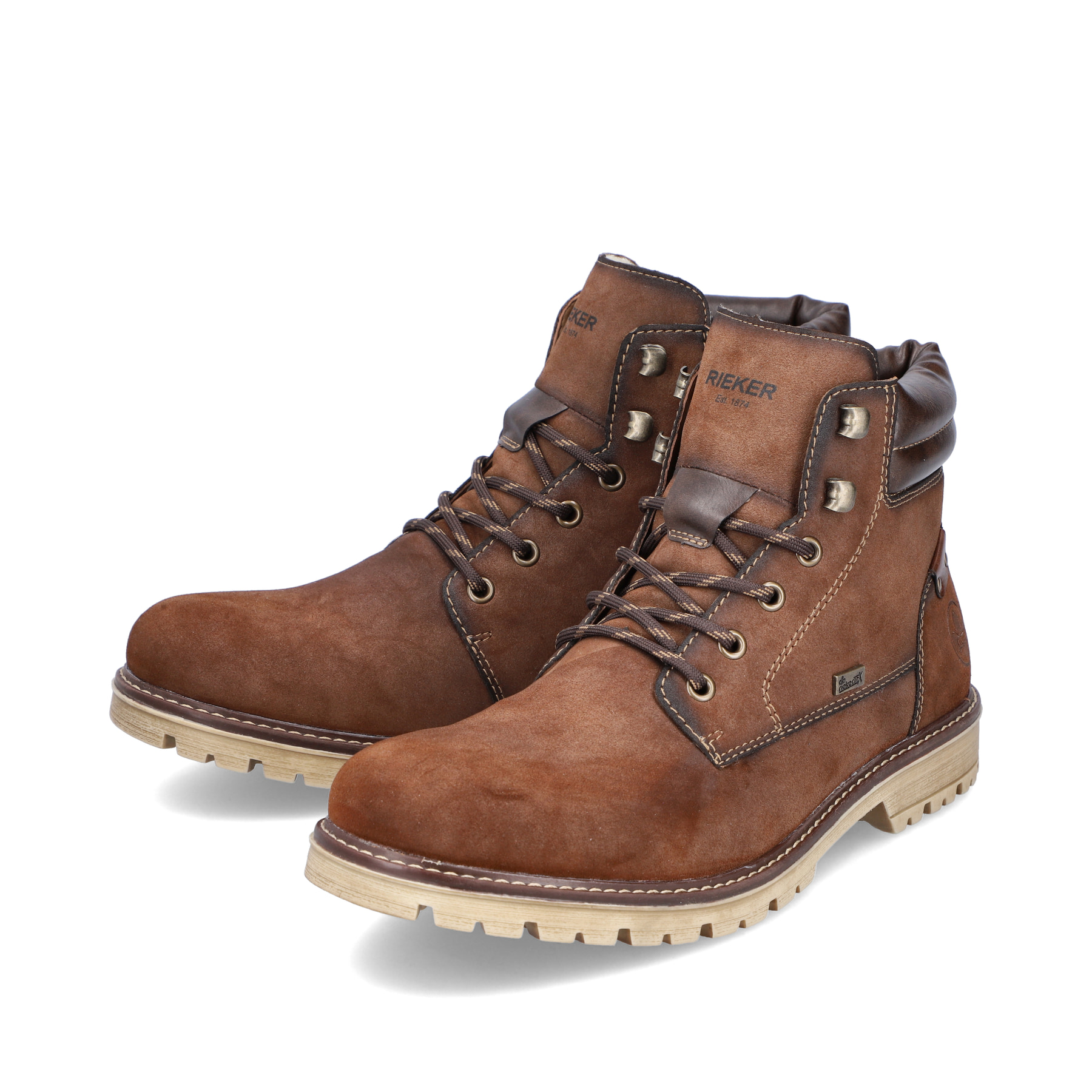 Rieker Herren Schnürstiefel kastanienbraun