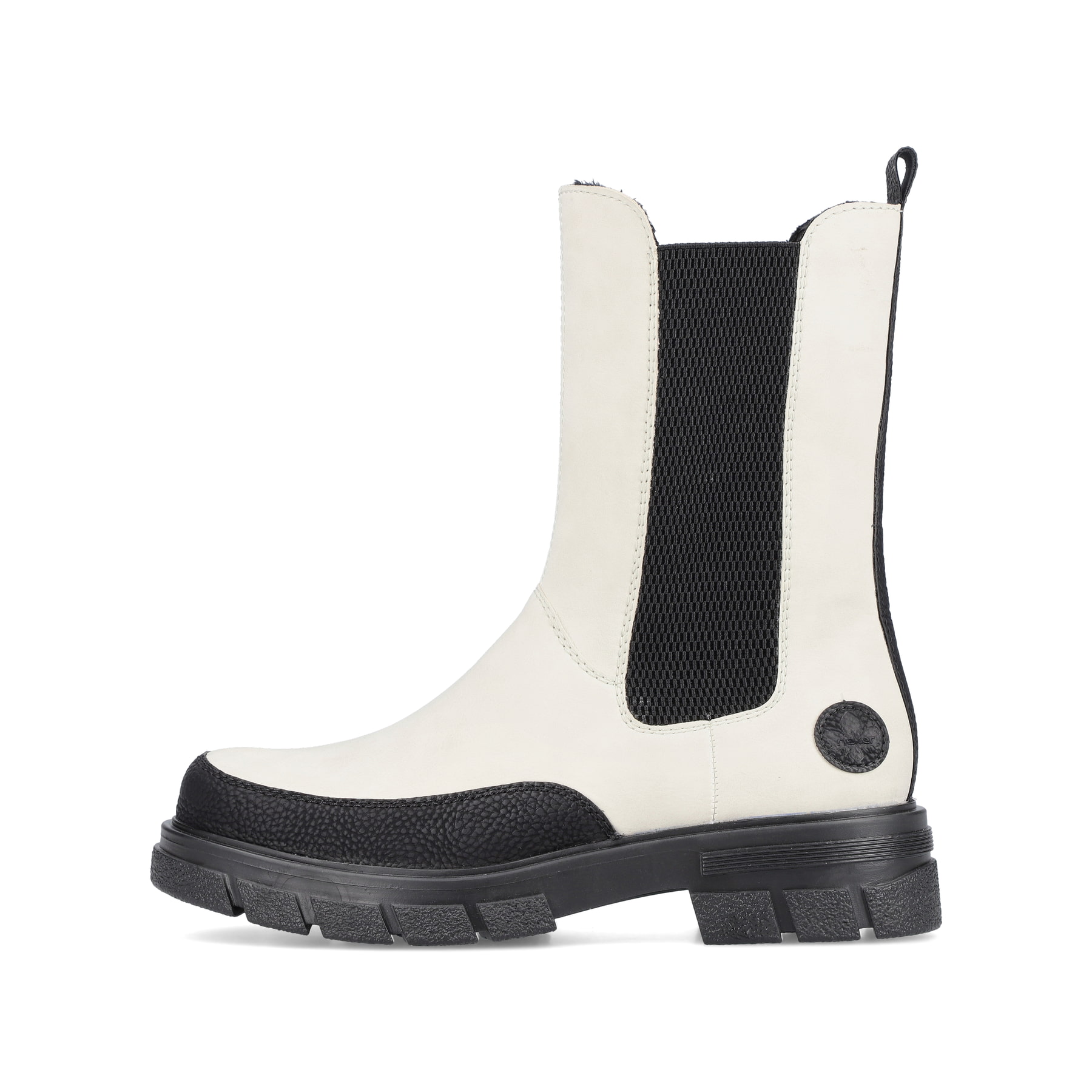 Rieker Damen Chelsea Boots cremeweiß